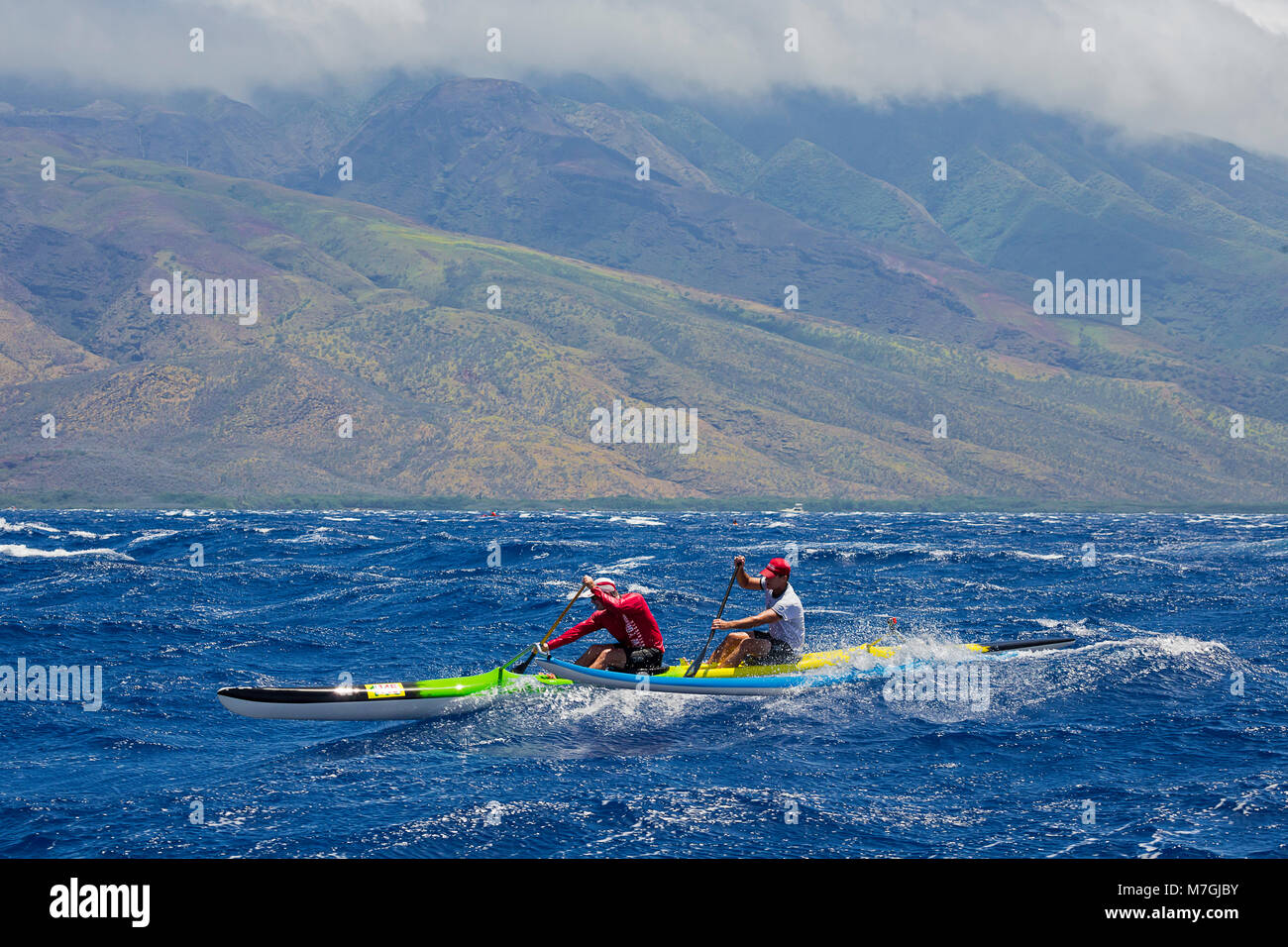 The two man paddle team of Mark Shimer and Adam Quinn (both MR) in the