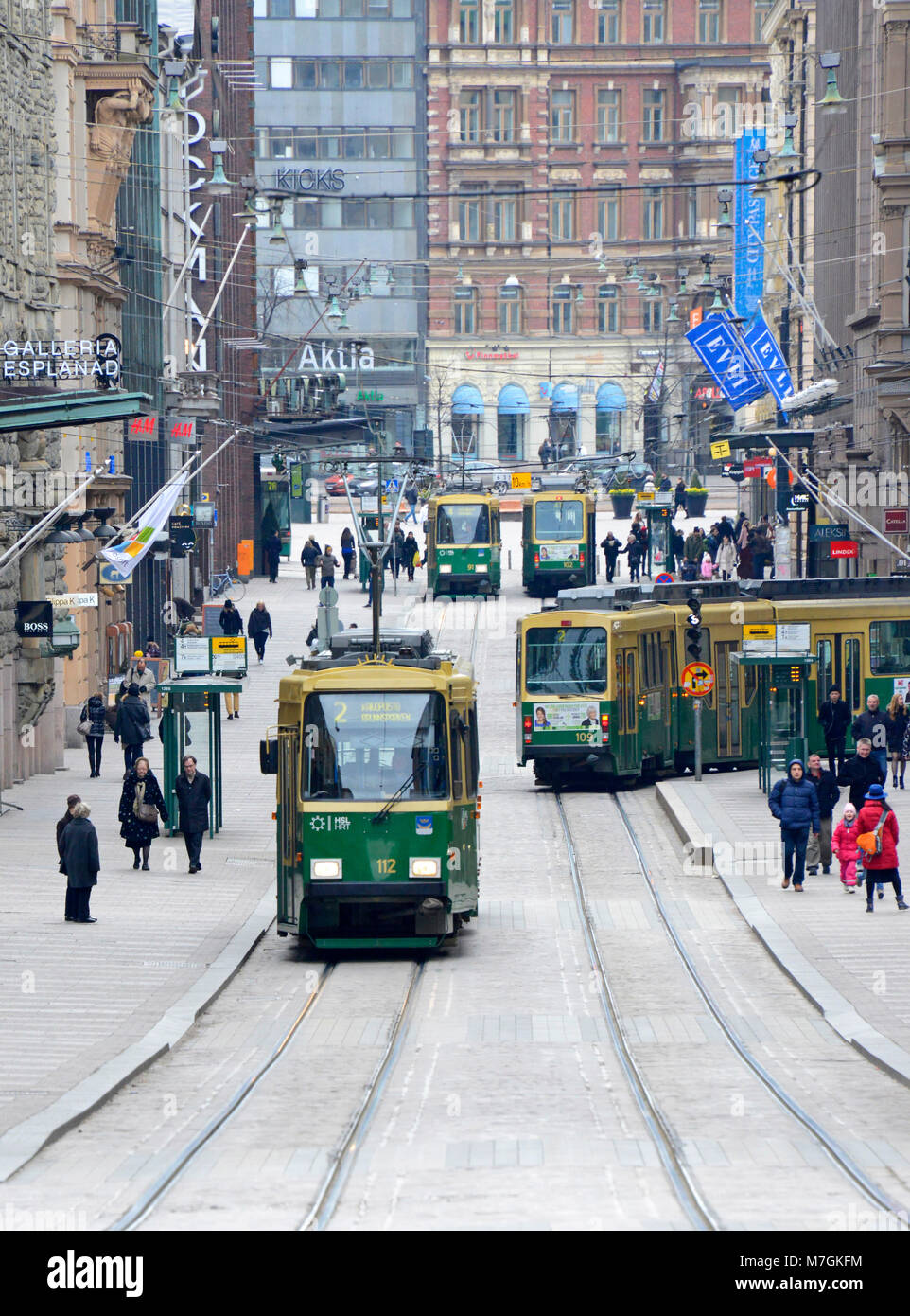 Trams in Helsinki, Finland Stock Photo - Alamy