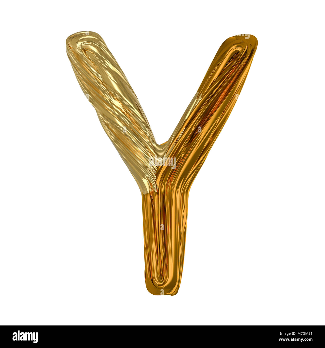 Image of gold color alphabet isolated on white. 3D rendering Stock ...