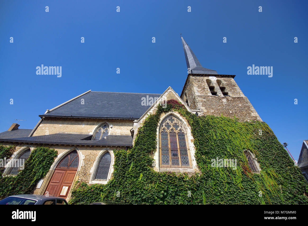 Saint Hippolyte et Saint Laurent catholic church in France Stock Photo