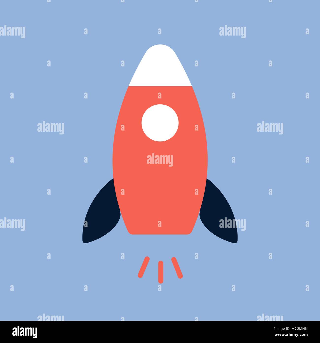 Vector stylized retro rocket ship hi-res stock photography and images ...