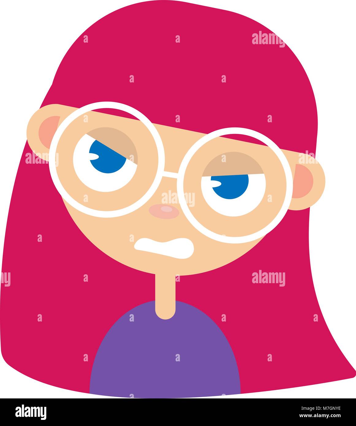 Little Red-haired Girl Scared Face Expression, Set Of Cartoon Vector  Illustrations Isolated On White Background. Set Of Kid Emotion Face Icons,  Facial Expressions. Royalty Free SVG, Cliparts, Vectors, and Stock  Illustration. Image