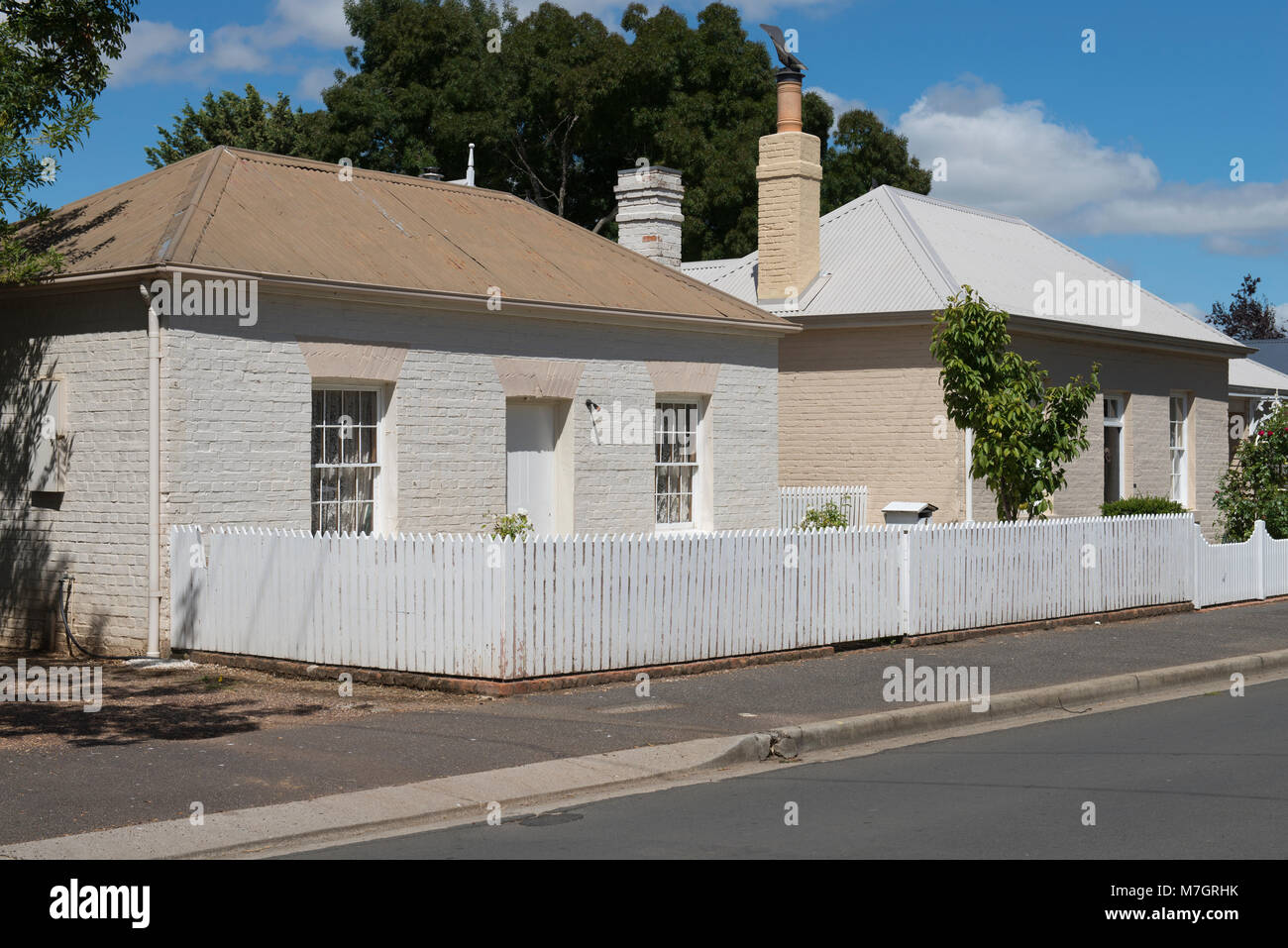 Evandale historic town in Tasmania, Australia. Typical Victorian brick