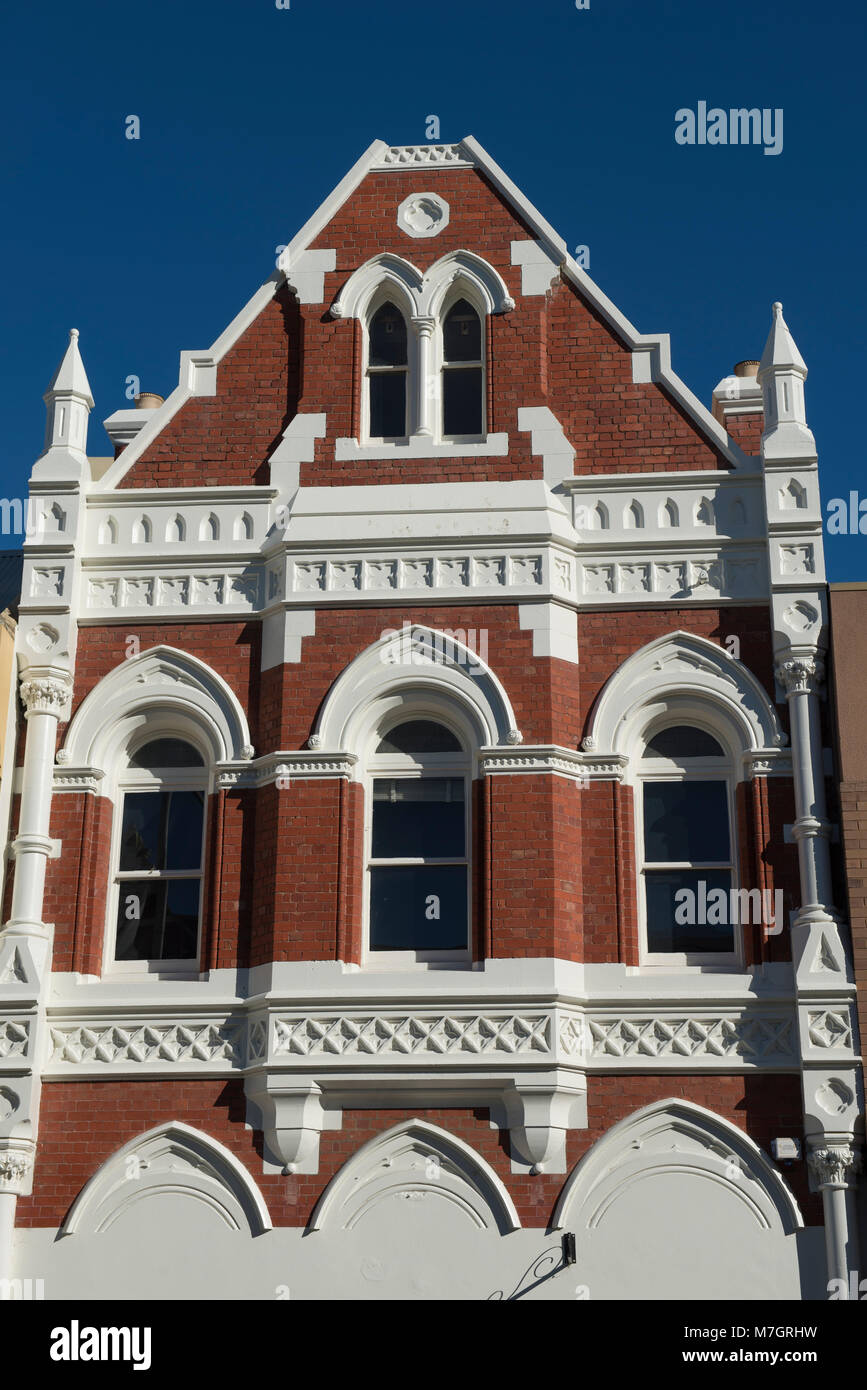 A beautiful preserved building in Cameron Street, Launceston, Tasmania, Australia. Stock Photo