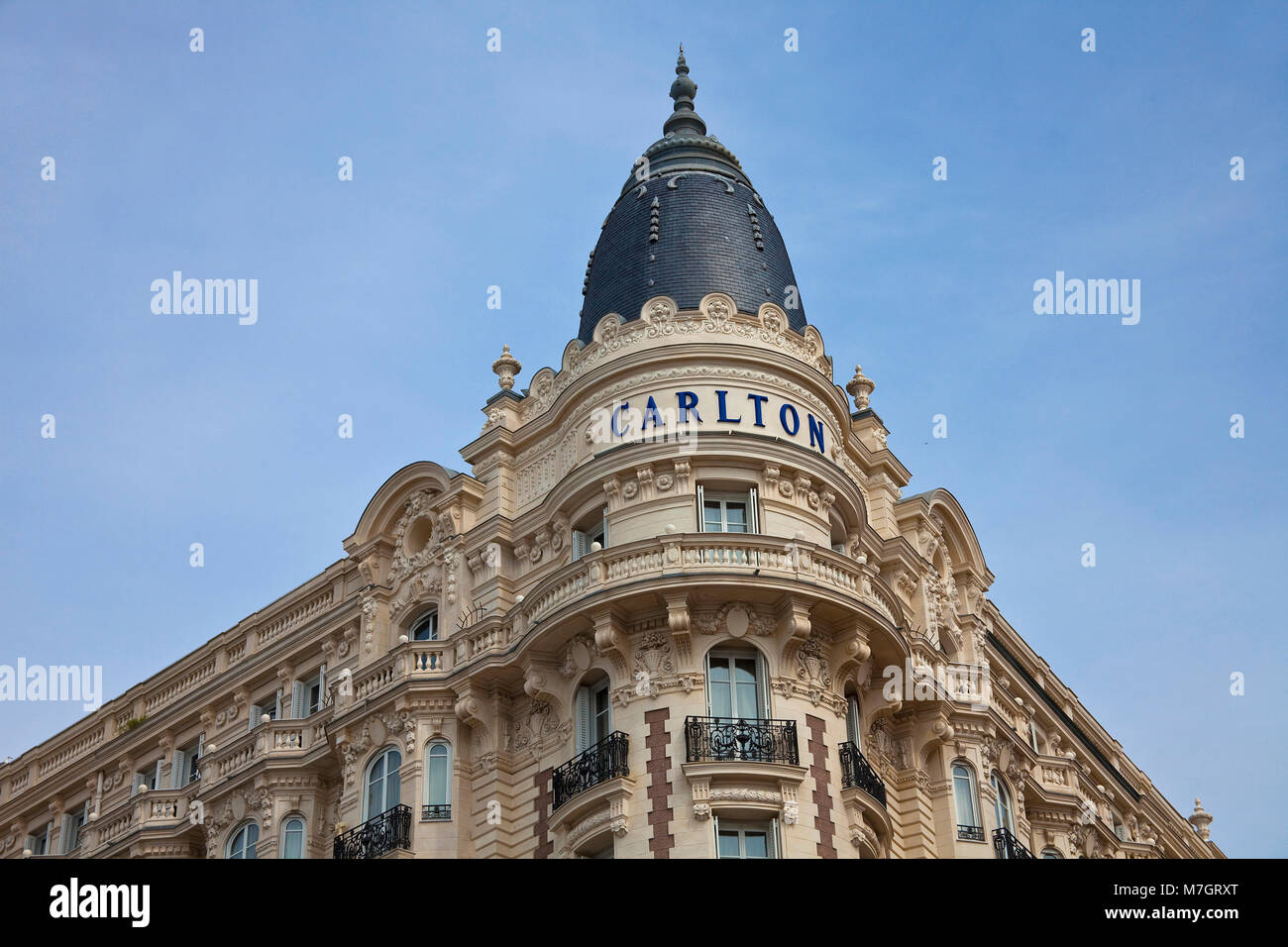 Dome of Hotel Carlton Intercontinental, detail, Cannes, french riviera, South France, France, Europe Stock Photo