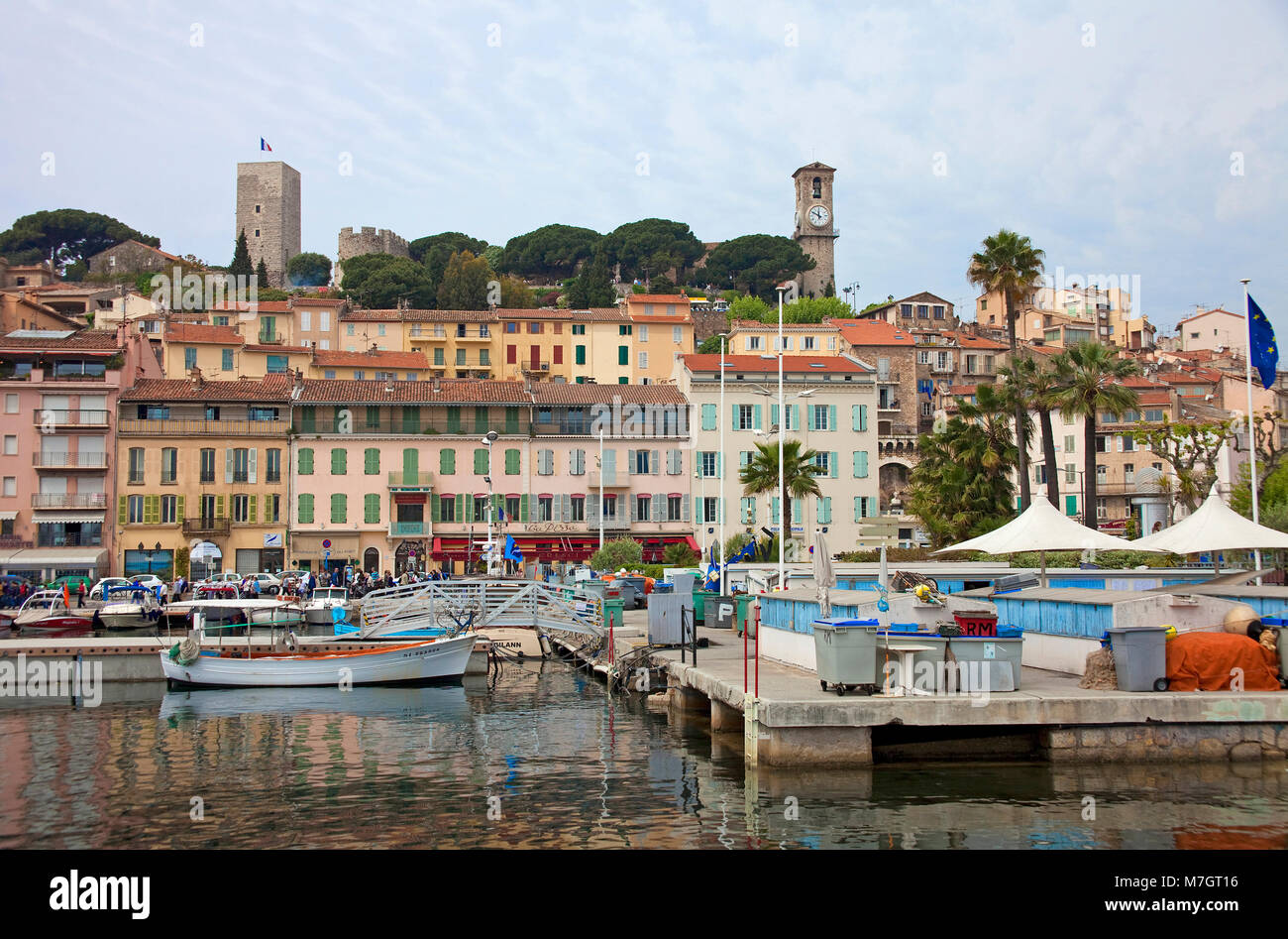 Cannes old vieux port french riviera cote dazur france hi-res stock ...