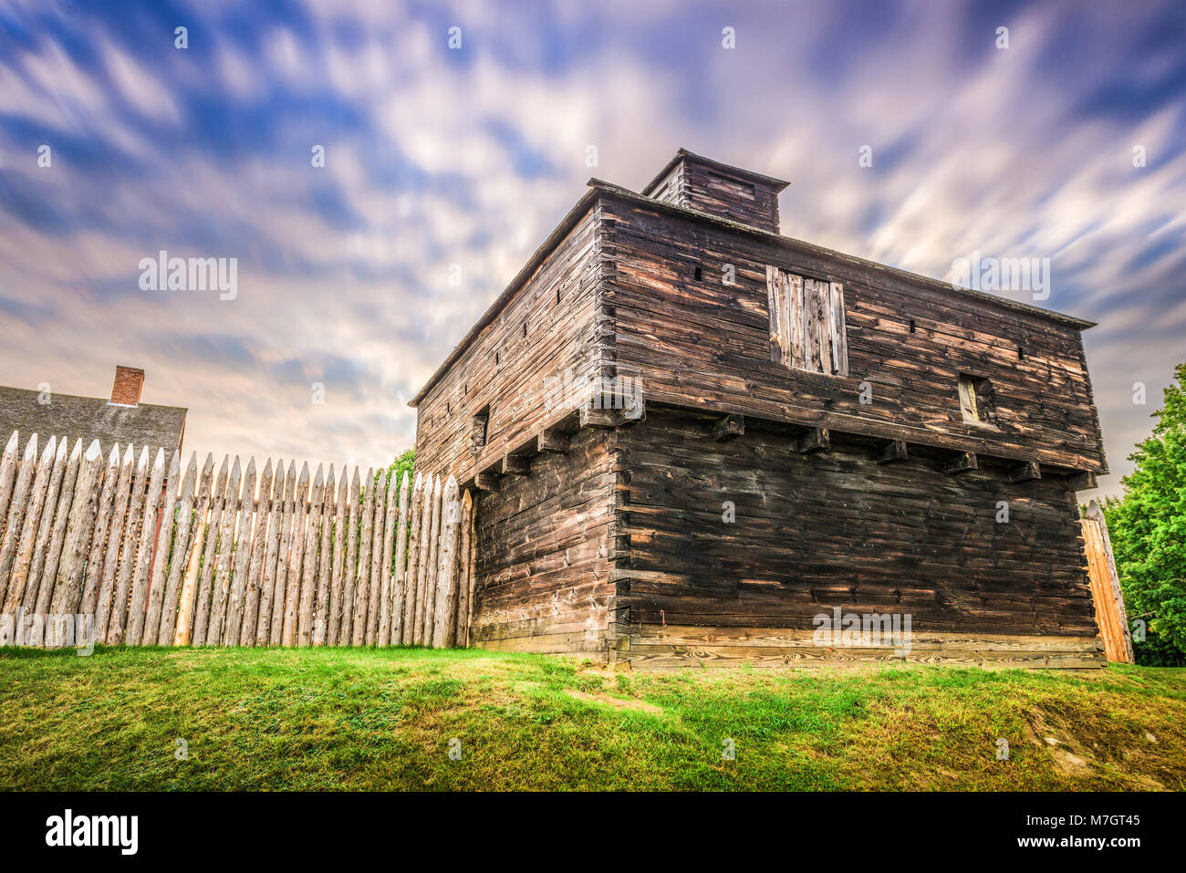 Augusta, Maine, USA at historic Fort Western. Stock Photo