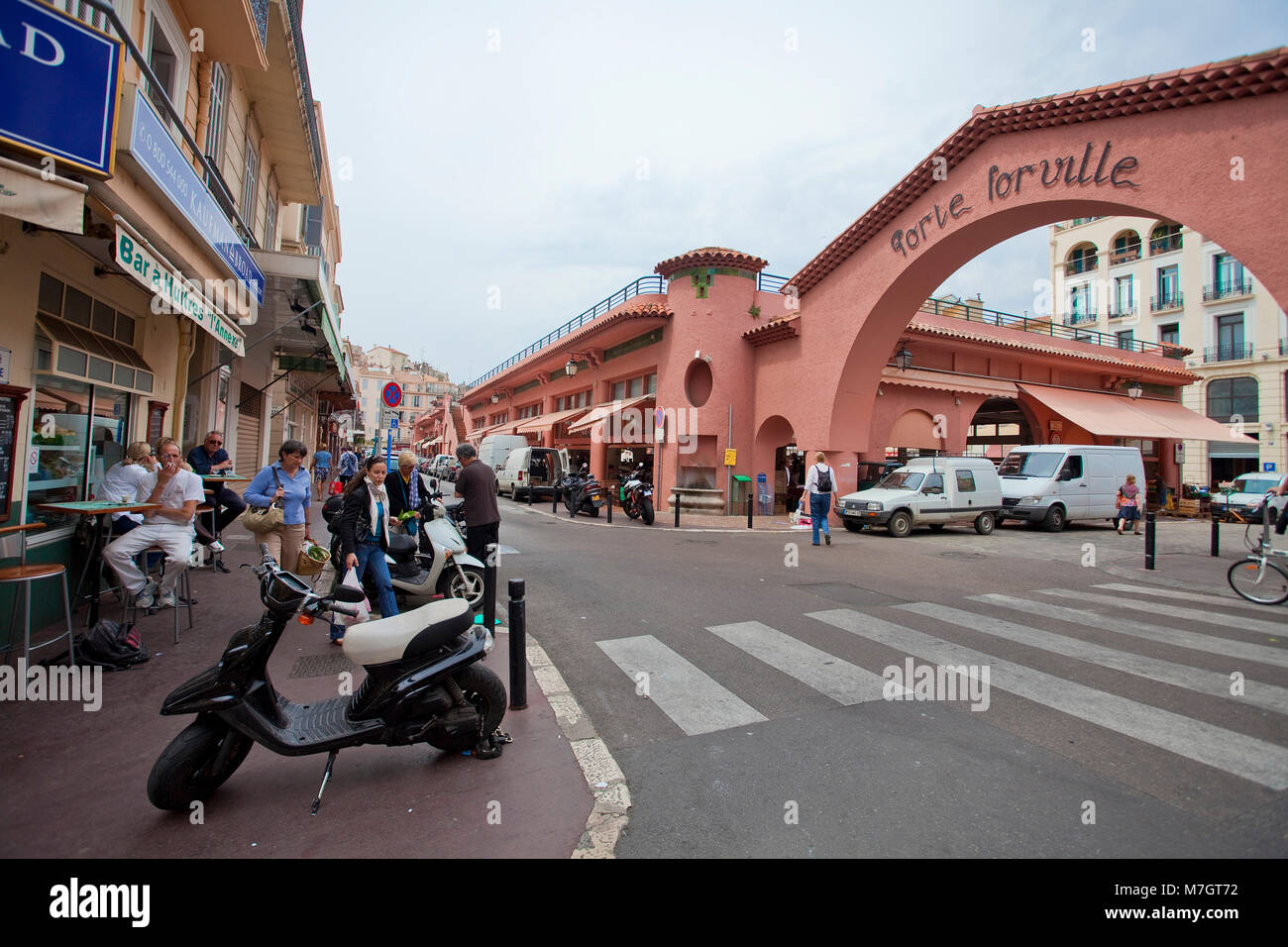 Port Forville, fruit and vegetable market at old town Le Suquet, Cannes, french riviera, South France, France, Europe Stock Photo