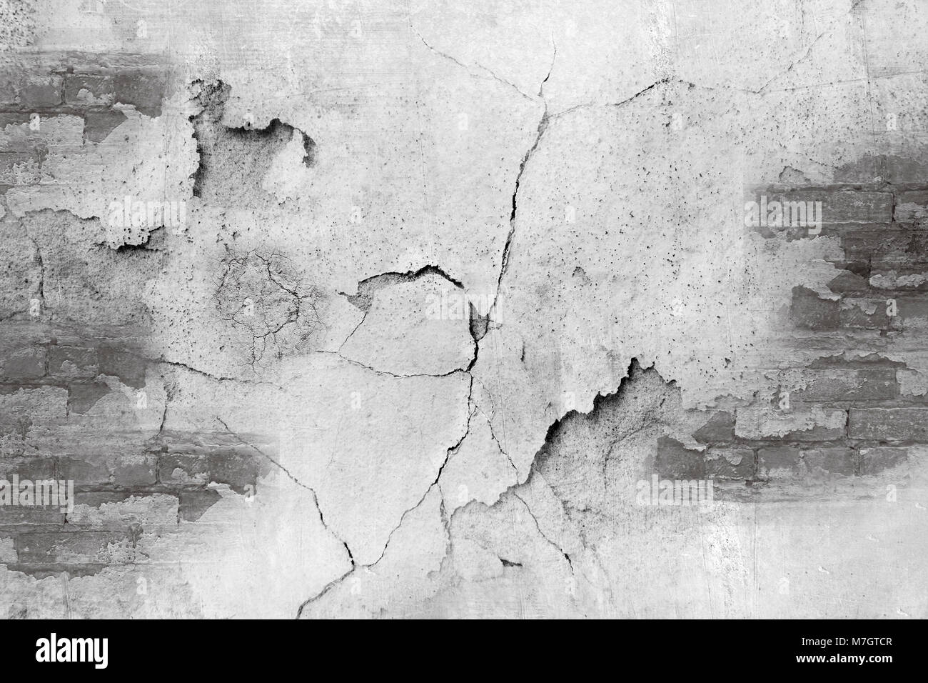 cracked grunge cement wall Stock Photo