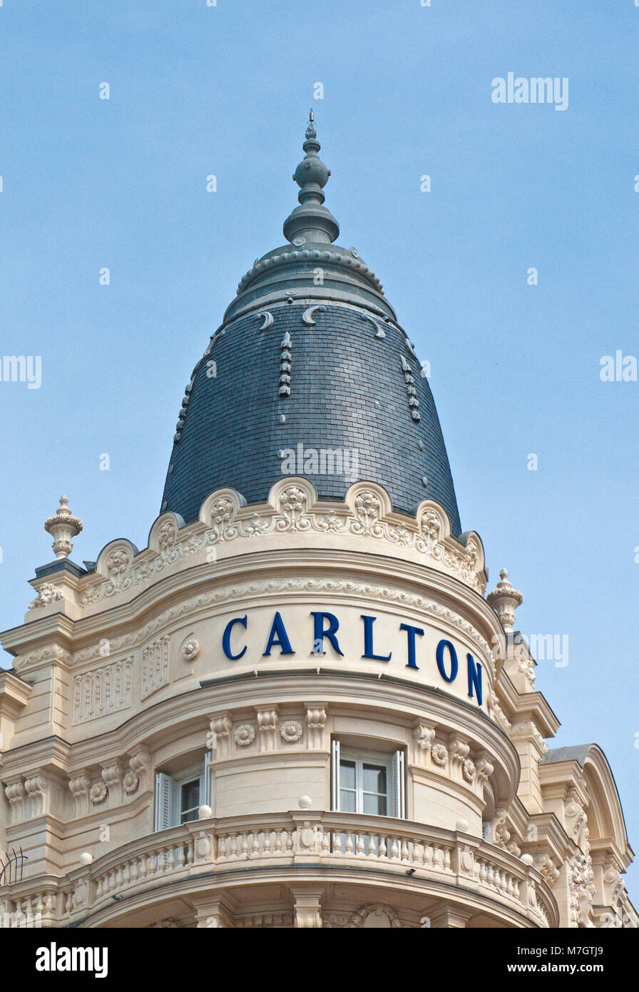 Dome of Hotel Carlton Intercontinental, detail, Cannes, french riviera, South France, France, Europe Stock Photo