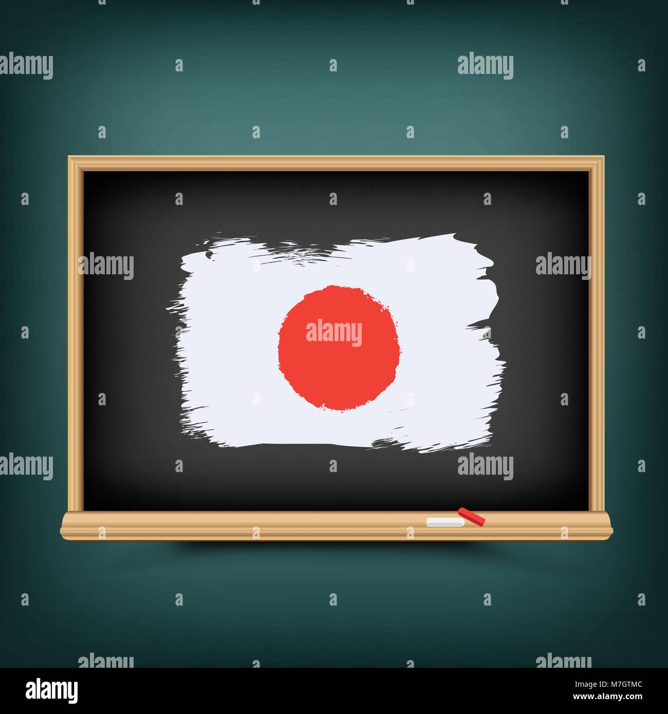 Japan flag draw on school blackboard Stock Vector Image & Art Alamy