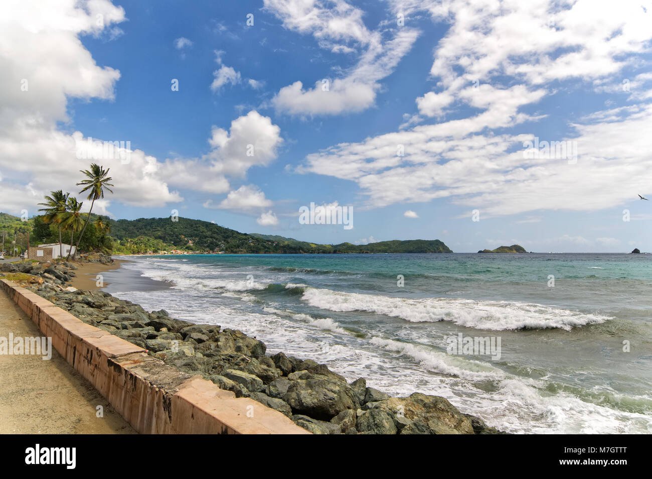 Roxborough tropical beach and sea Tobago tropical island Stock Photo