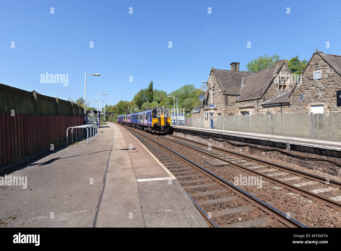 Northern rail class 150 sprinter train at Appley Bridge station