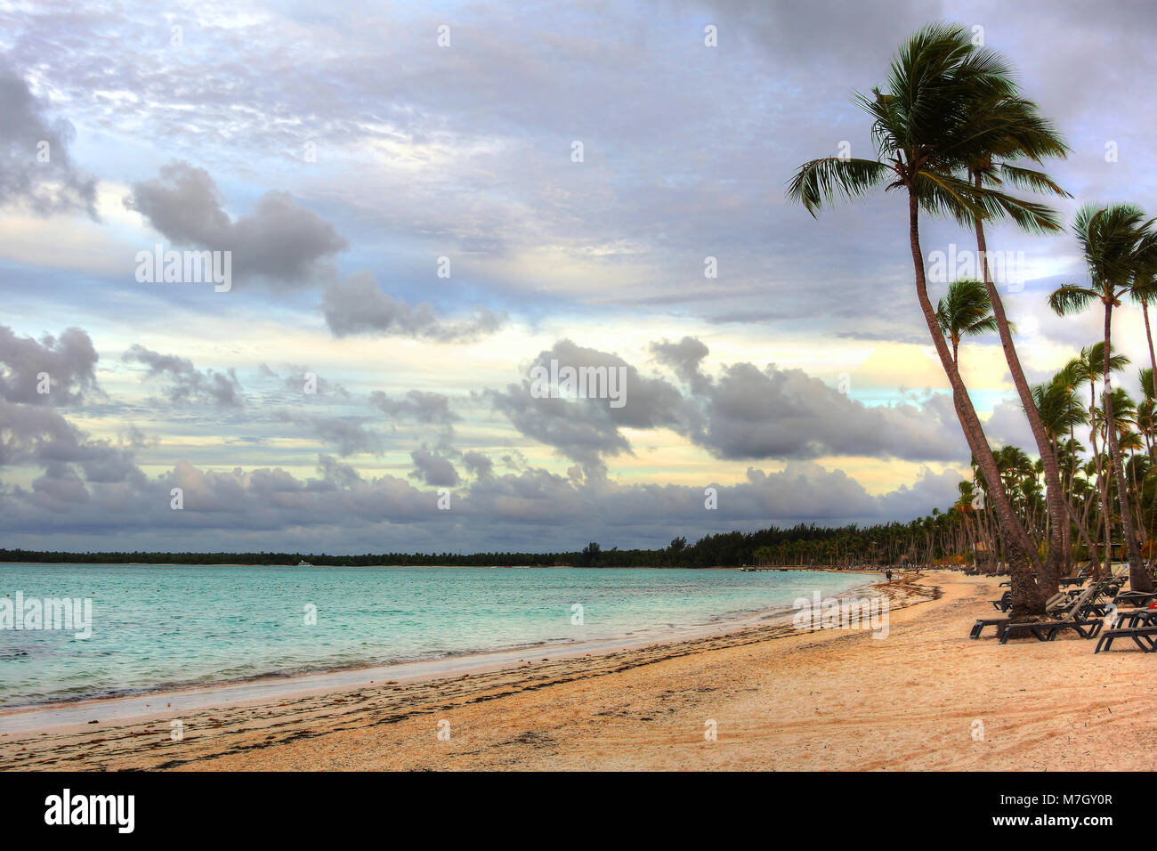 Beautiful tropical beach, Dominican Republic Stock Photo