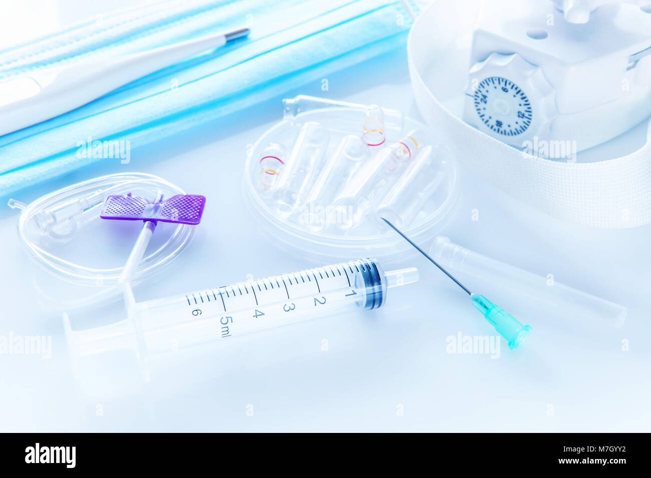 Medical tools Syringe with needle drip and a catheter for intravenous