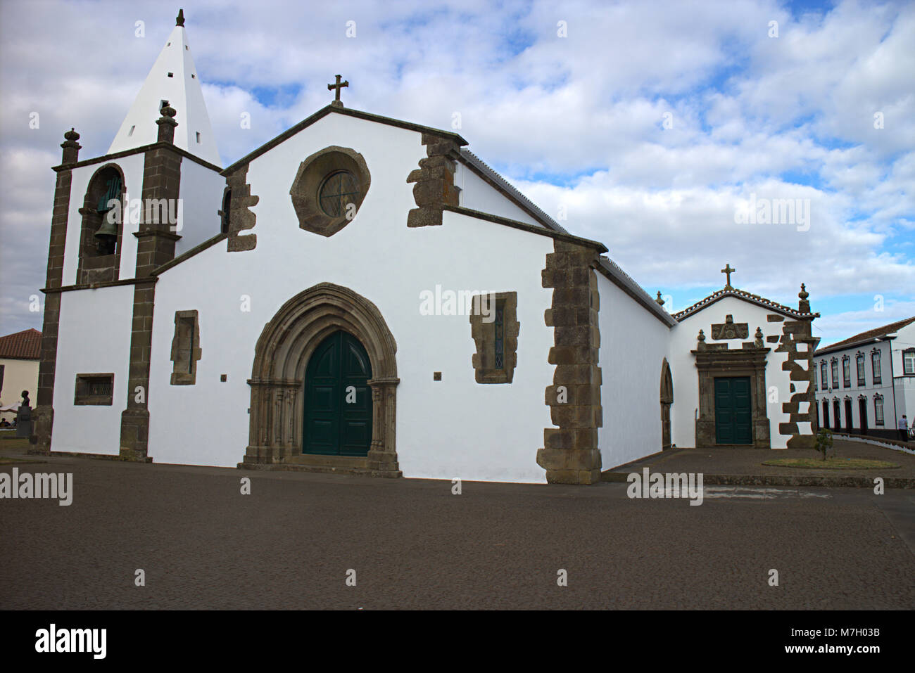 São Mateus, Catholic Mother Church of São Sebastiãno (St Sebastian), Terceira island, Azores, Portugal Stock Photo