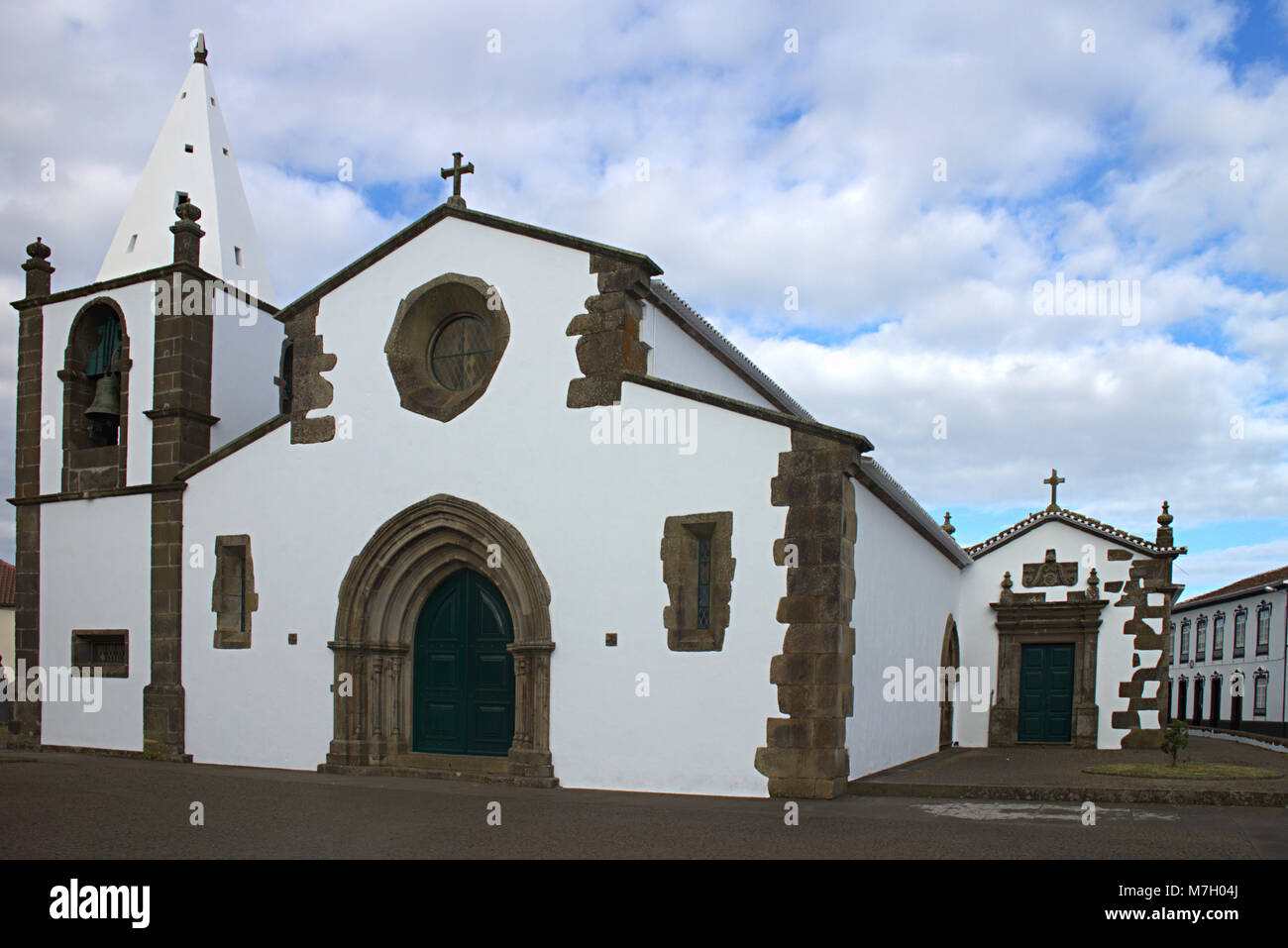 São Mateus, Catholic Mother Church of São Sebastiãno (St Sebastian), Terceira island, Azores, Portugal Stock Photo