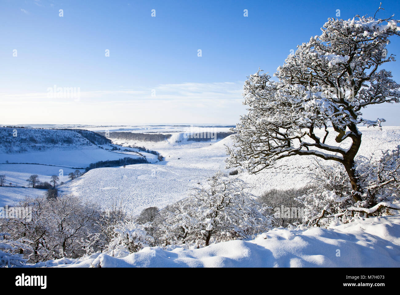 Hole of Horcum in winter North York Moors North Yorkshire Stock Photo