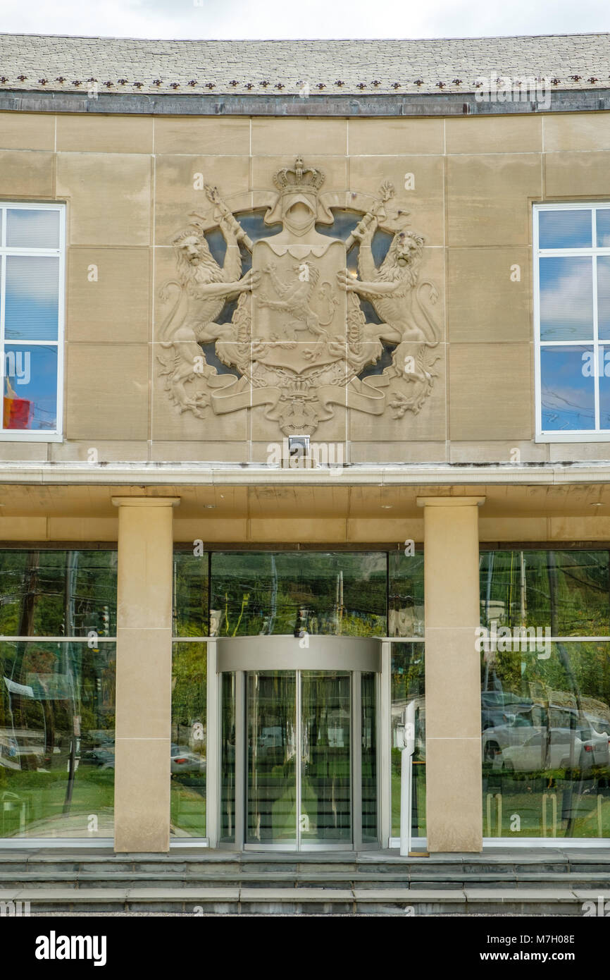 Embassy of Belgium, 3330 Garfield Street NW, Washington DC Stock Photo