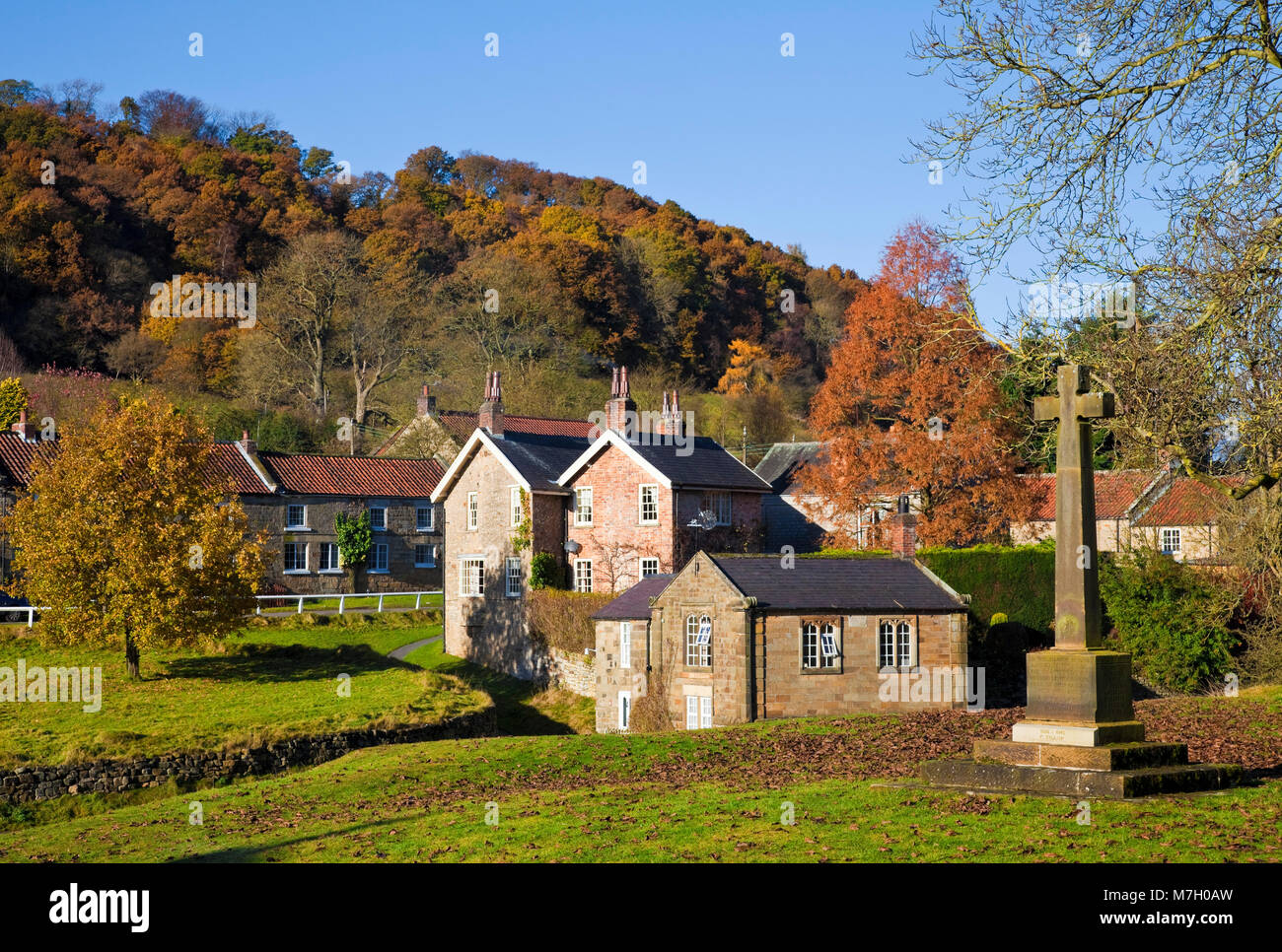 Hutton le Hole in autumn North York Moors North Yorkshire Stock Photo