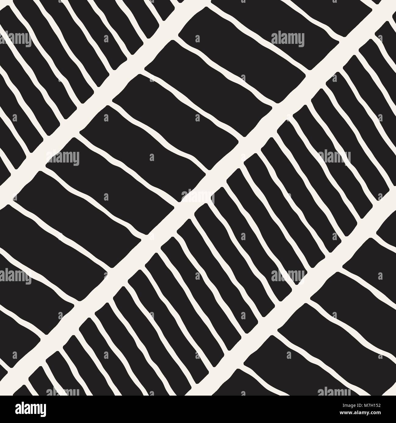 Simple ink geometric pattern. Monochrome black and white strokes ...