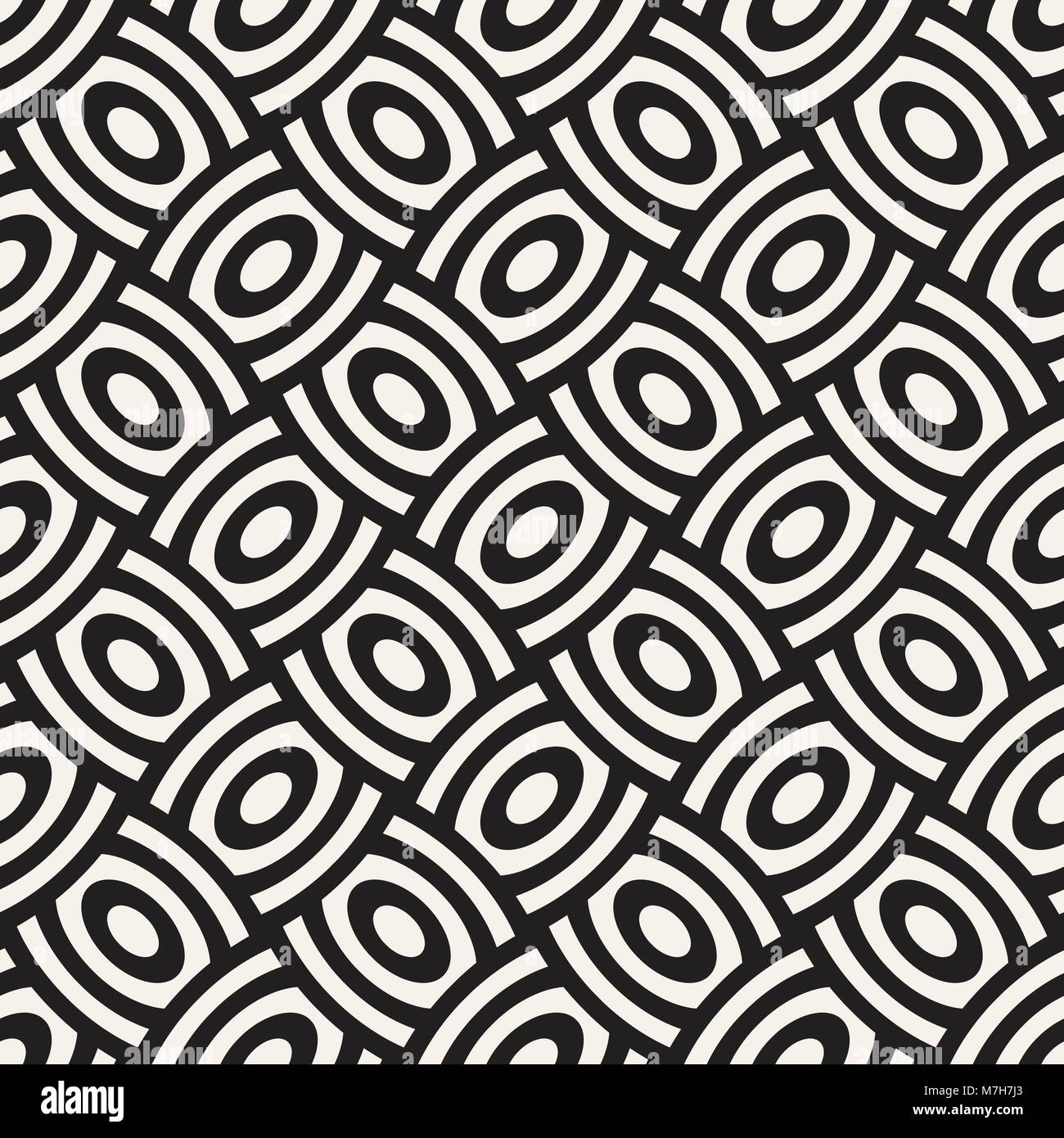 Seamless monochrome curved shape pattern hi-res stock photography and  images - Alamy