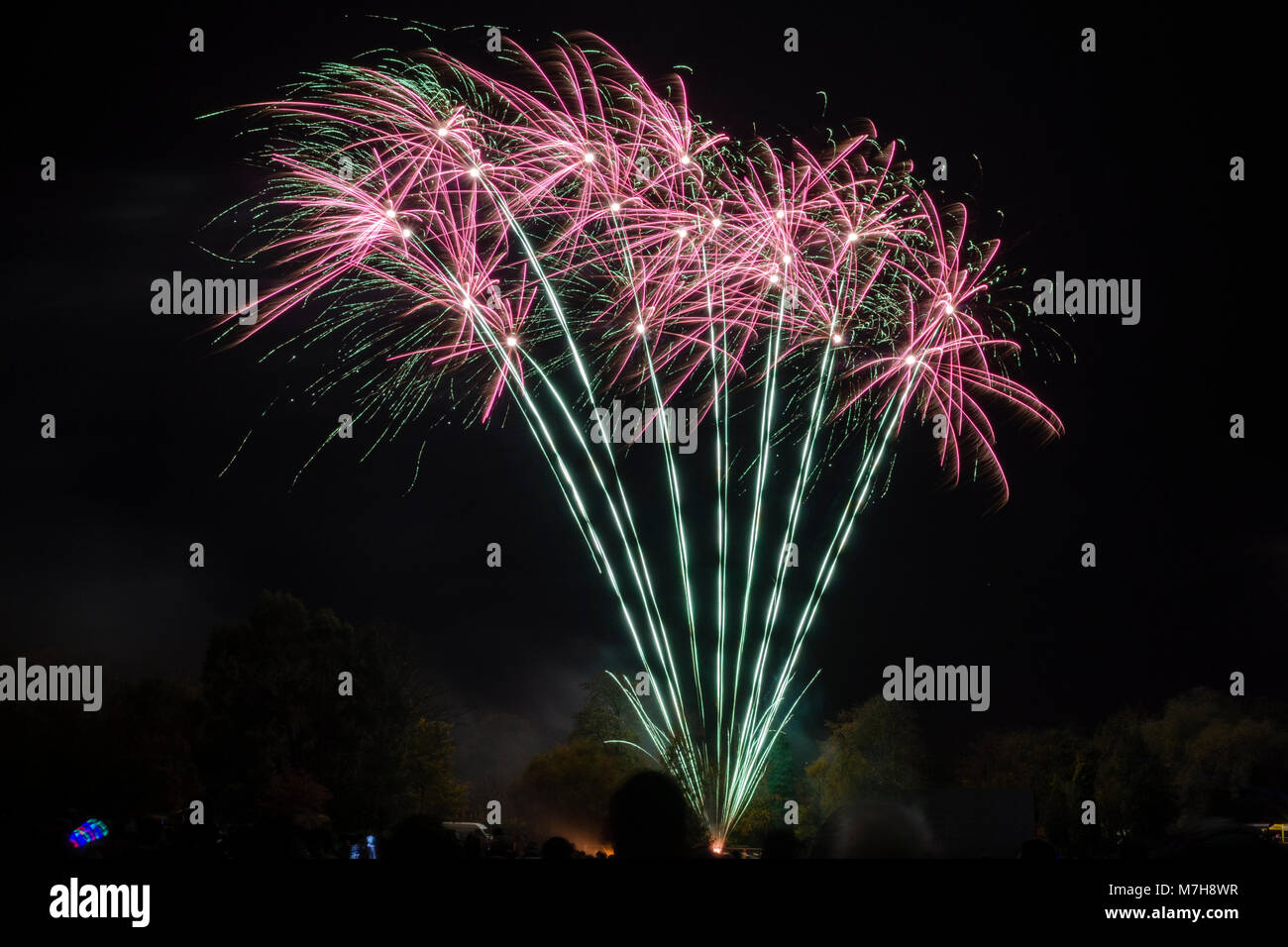 Bonfire Night Fireworks Display Stock Photo Alamy