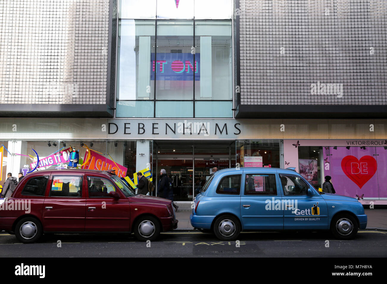 General view of Debenhams store in Oxford Street. Department store