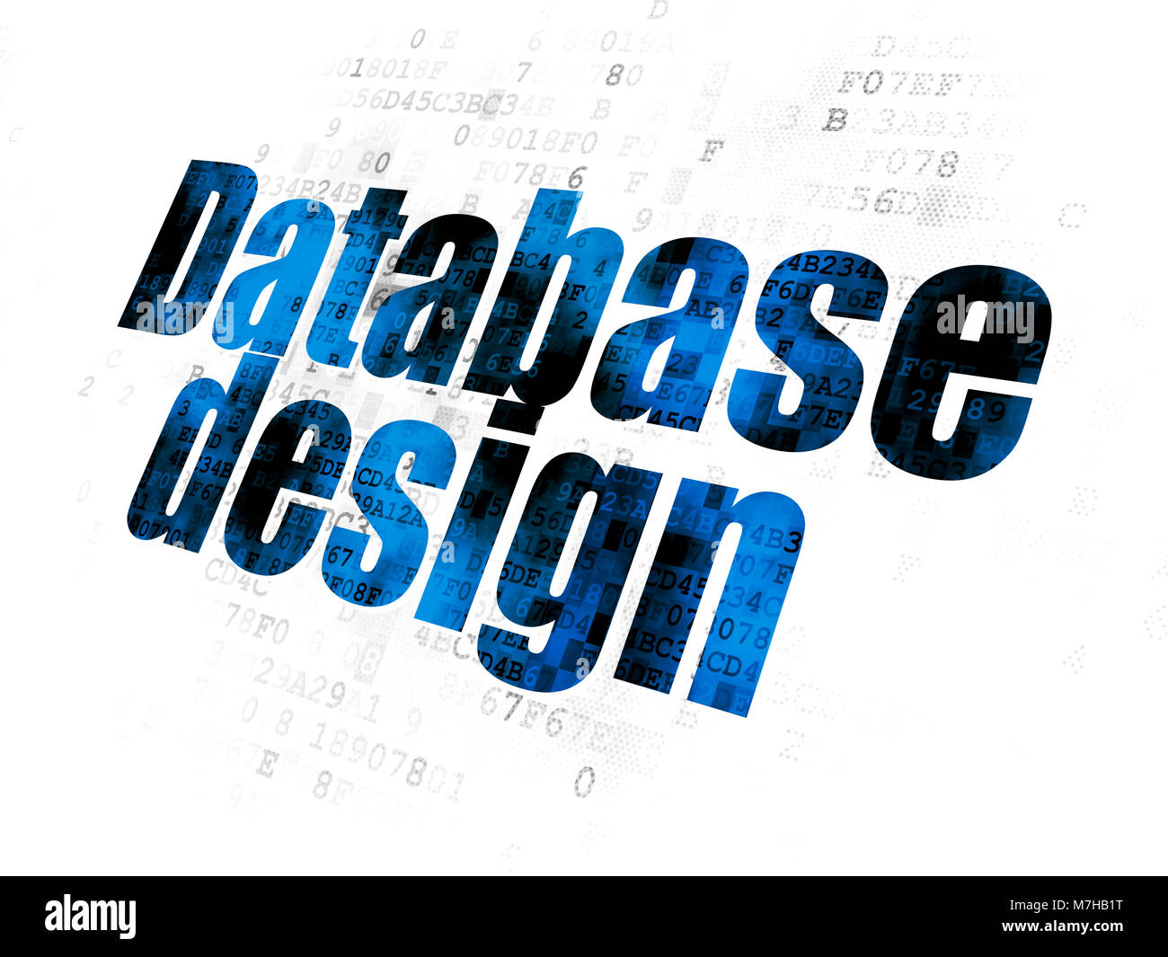 Programming concept: Database Design on Digital background Stock Photo ...