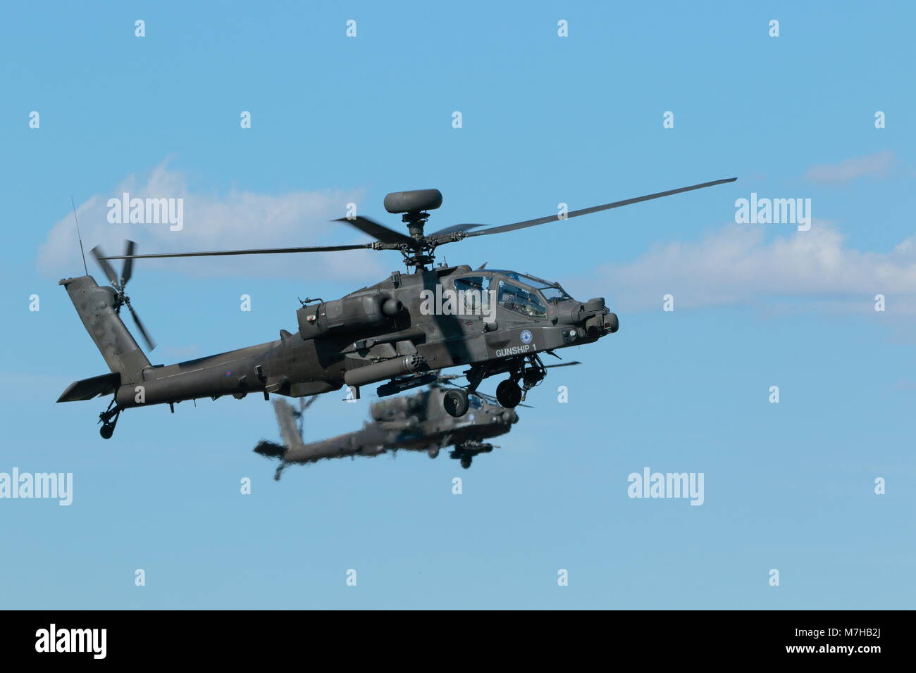 AH-64 Apache gunship helicopter, RIAT 2015 Stock Photo
