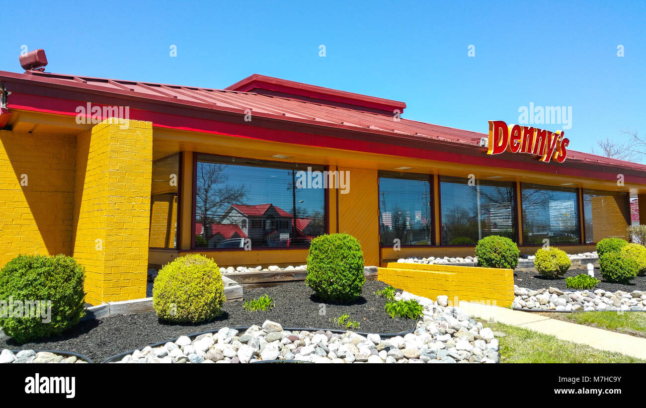 Dennys Restaurant and American Diner in the United States PHILADELPHIA / PENNSYLVANIA APRIL