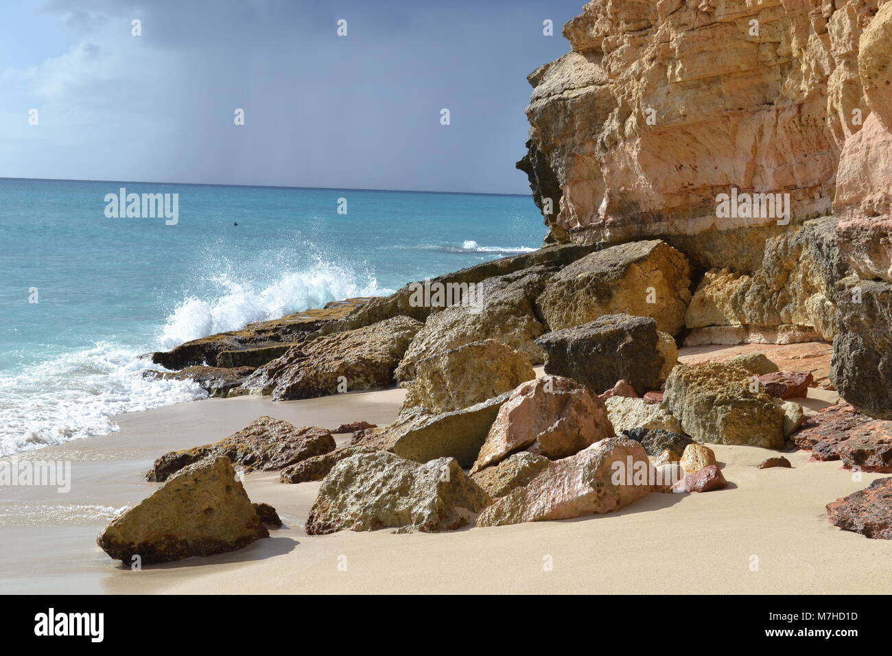St Maarten Cupecoy Stock Photo Alamy