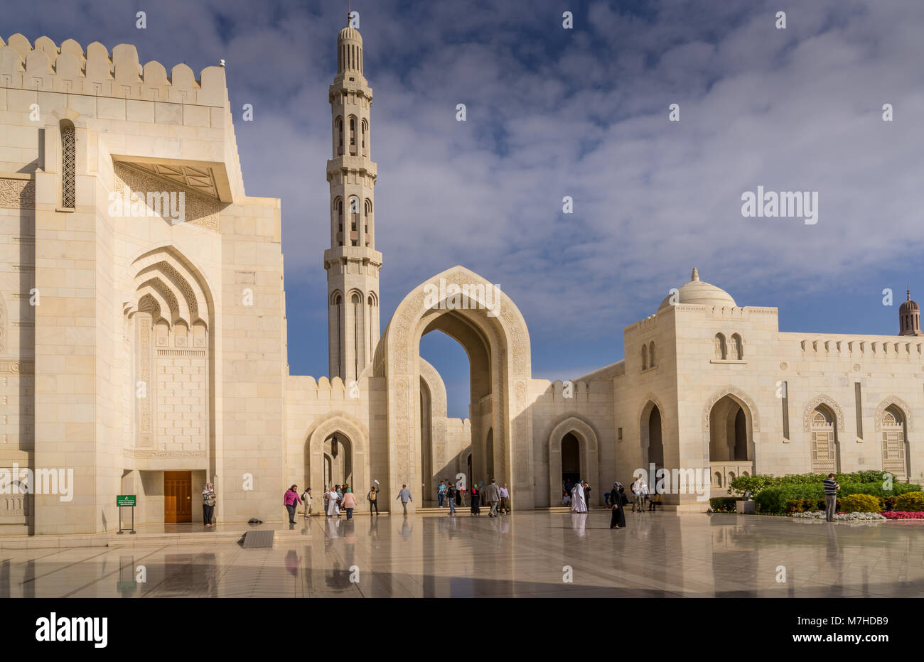 Muscat, Oman - Jan 17, 2018. Sultan Qaboos Grand Mosque in  Muscat, Oman Stock Photo