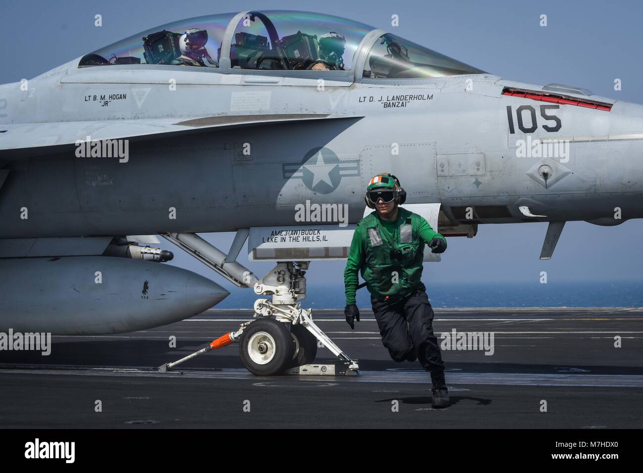 180310-N-VN584-1372 ARABIAN GULF (March 10, 2018) An F/A-18F Super ...