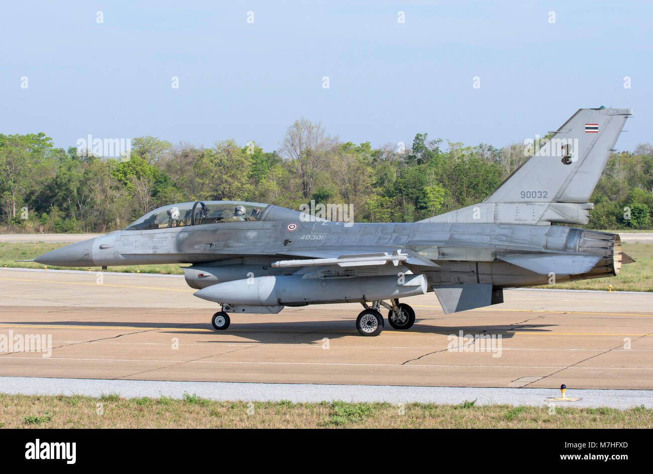 Royal Thai Air Force F-16 during Exercise Cope Tiger 2017. Stock Photo