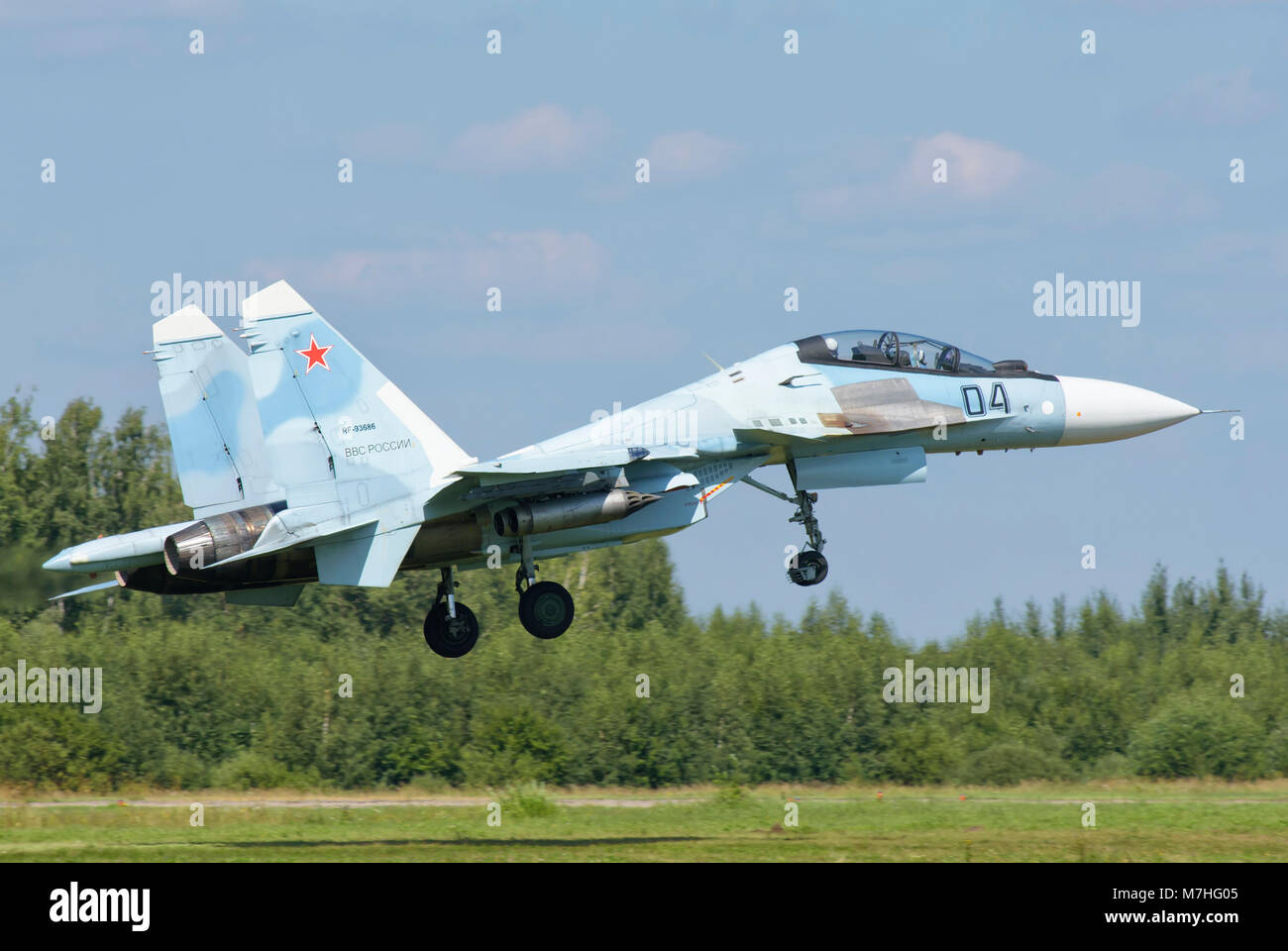 Russian Air Force Su-30 during Aviadarts 2016 in Ryazan, Russia. Stock Photo