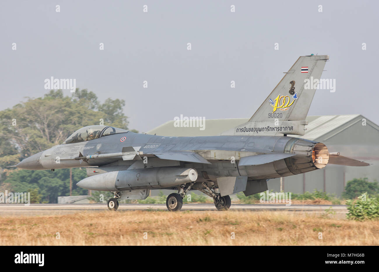 Royal Thai Air Force F-16 during Exercise Cope Tiger 2016. Stock Photo