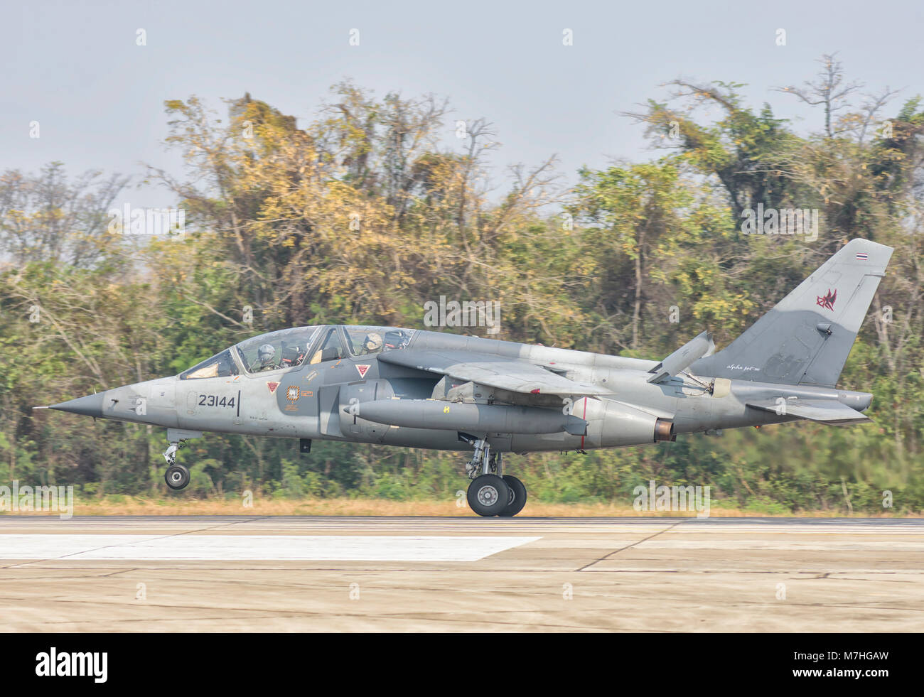 Royal Thai Air Force Alpha Jet during Exercise Cope Tiger 2016 in Thailand. Stock Photo