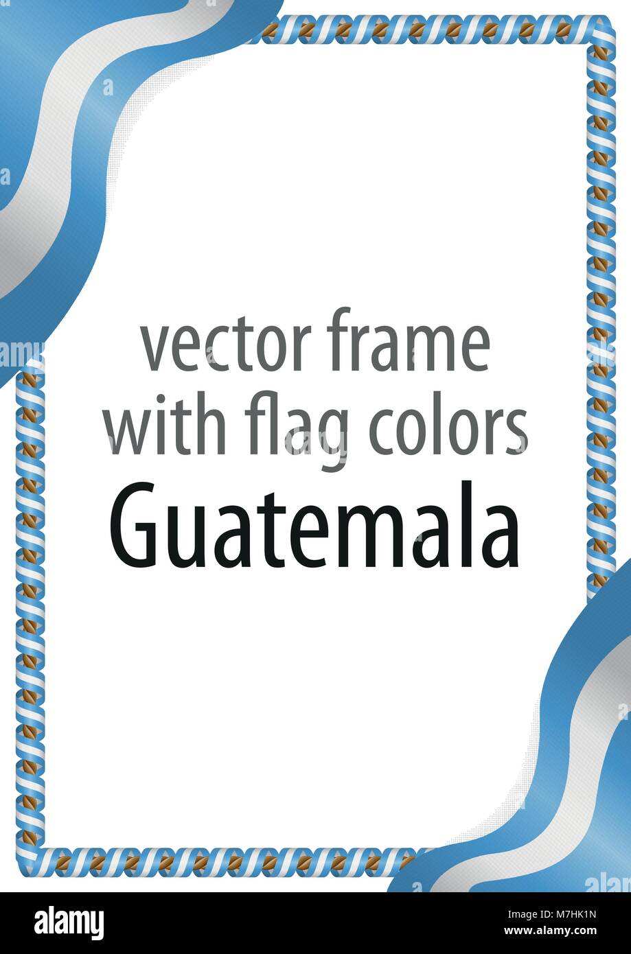 Frame and border of ribbon with the colors of the