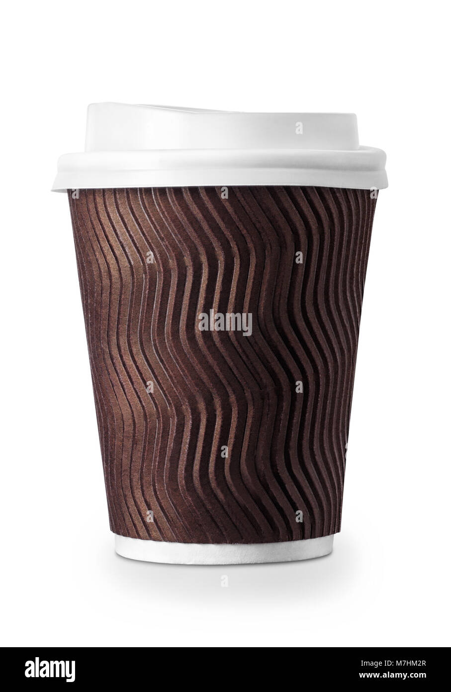 paper cup of coffee isolated on white background with clipping path ...