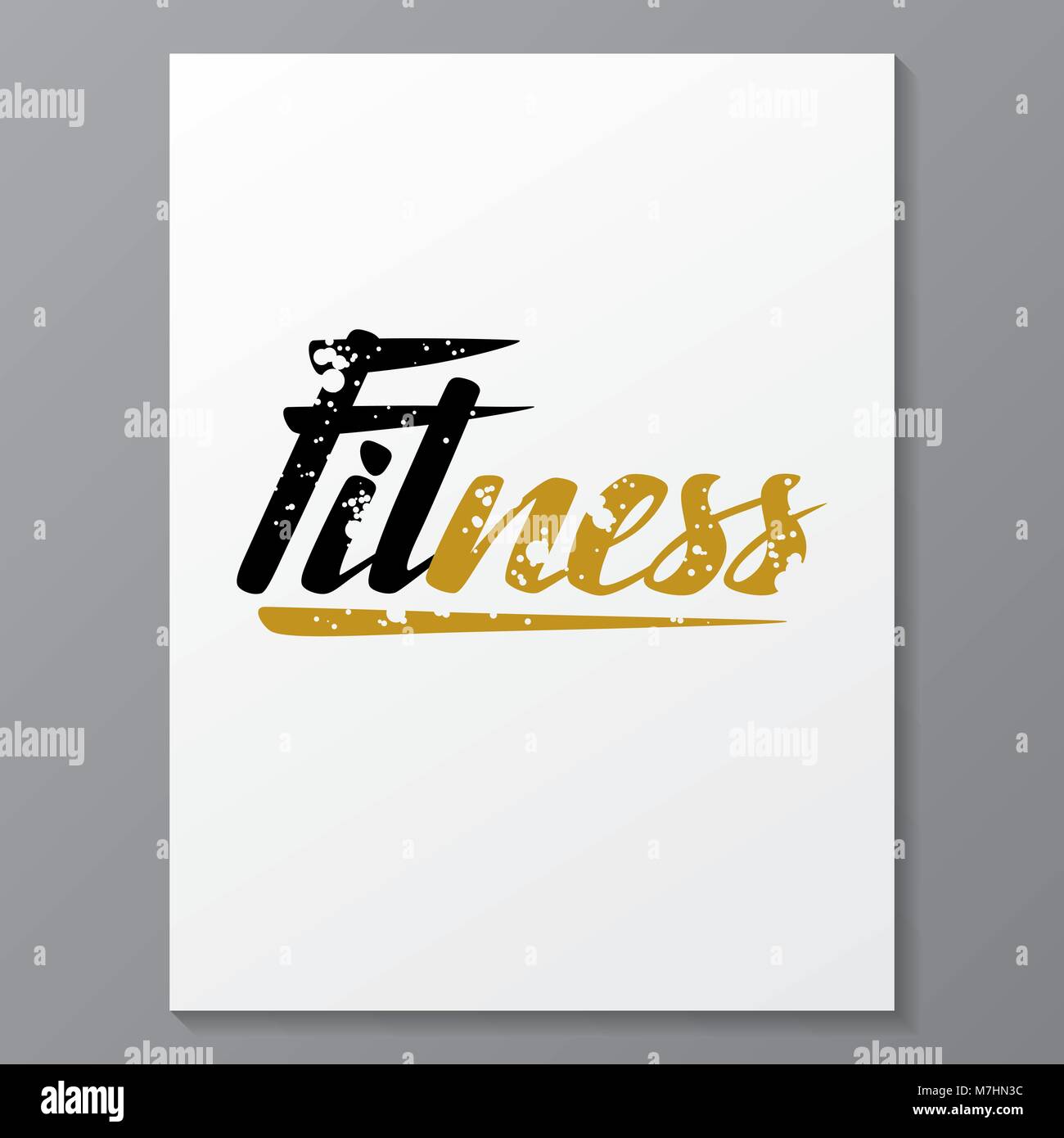 Fitness lettering poster concept. Handwritten word for banners, printing on  t-shirts, sports club emblem Stock Vector Image & Art - Alamy