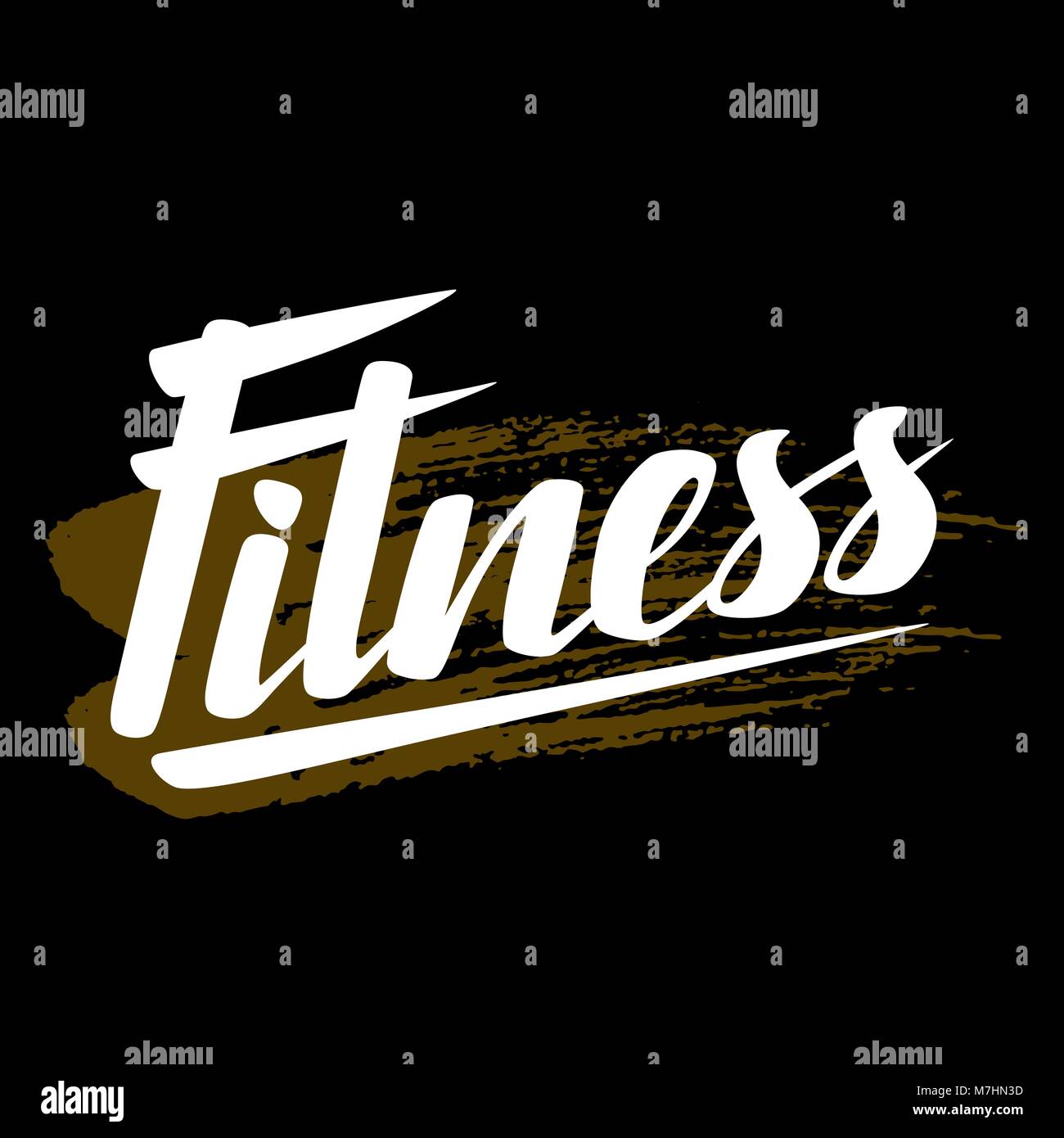 Fitness Lettering Poster Concept Handwritten Word For Banners Stock Vector Image Art Alamy