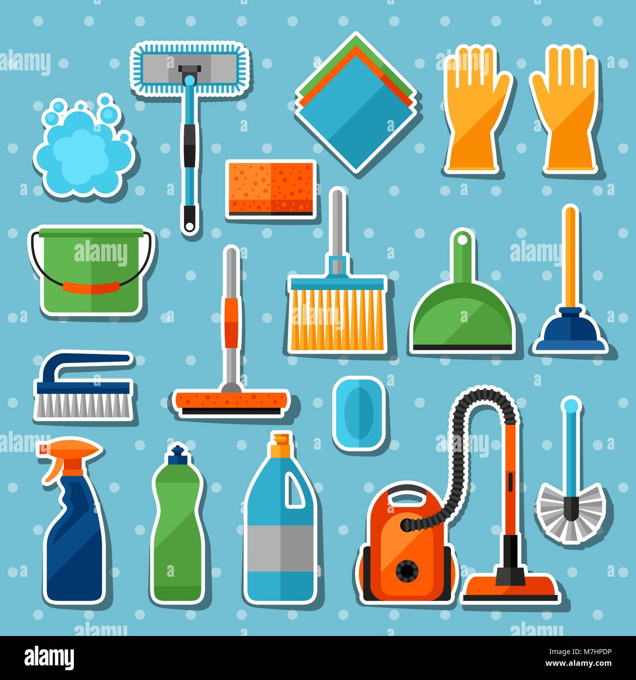 https://c8.alamy.com/comp/M7HPDP/housekeeping-cleaning-sticker-icons-set-image-can-be-used-on-banners-M7HPDP.jpg