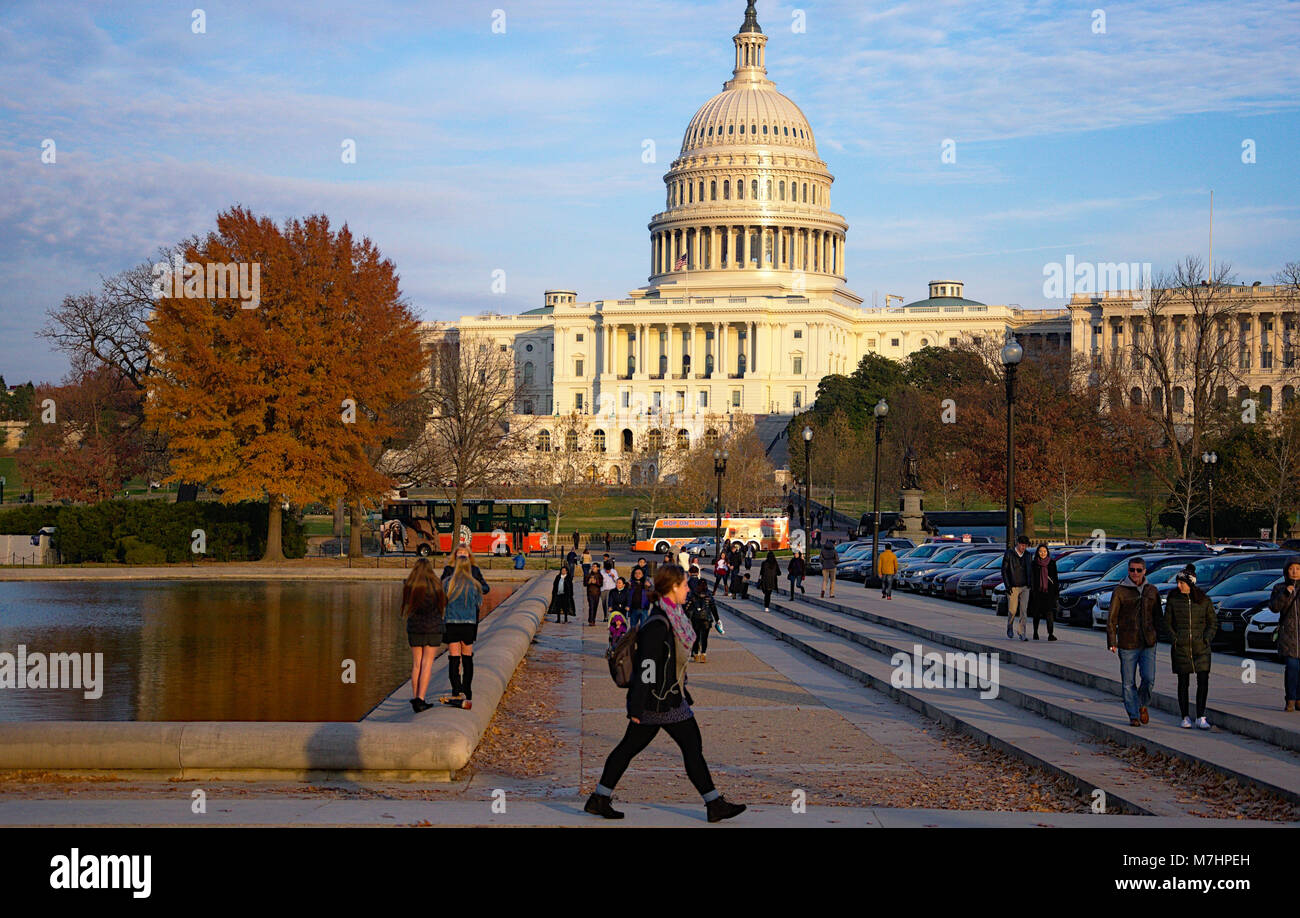 US Capitol at Dusk with cloudy blue sky Stock Photo - Alamy