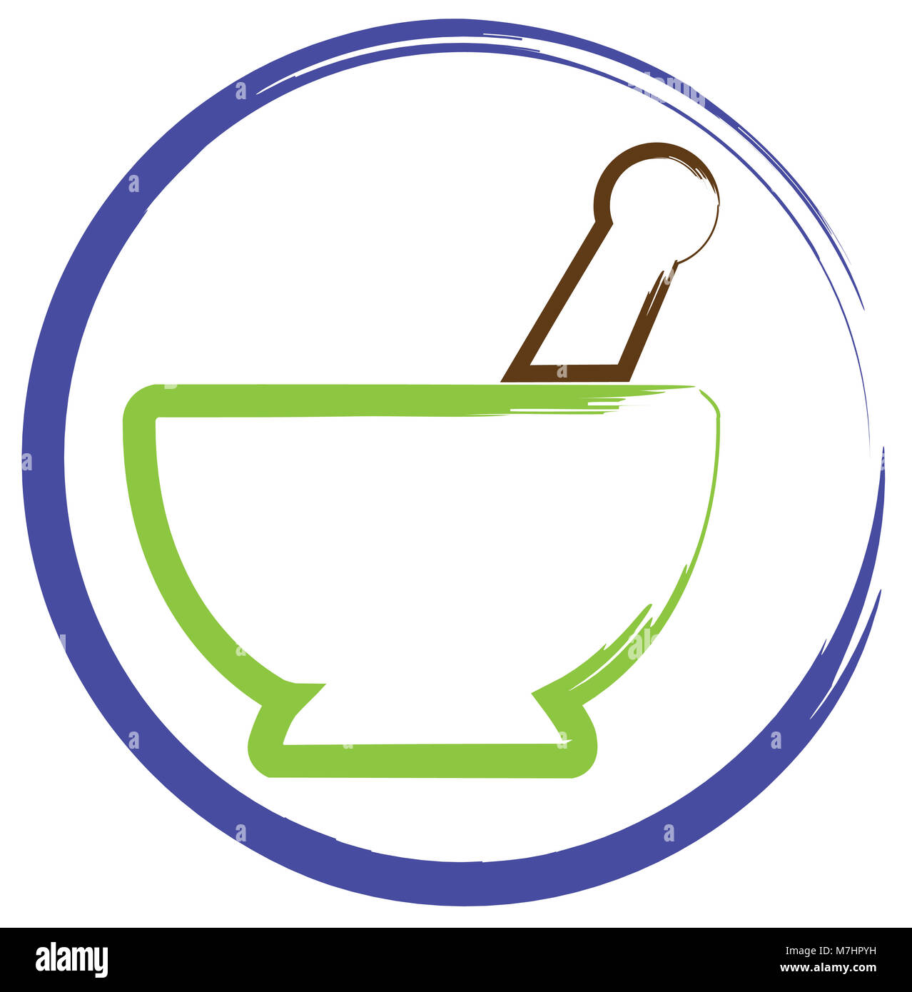 Illustration art of a herbal logo with isolated background Stock Photo ...