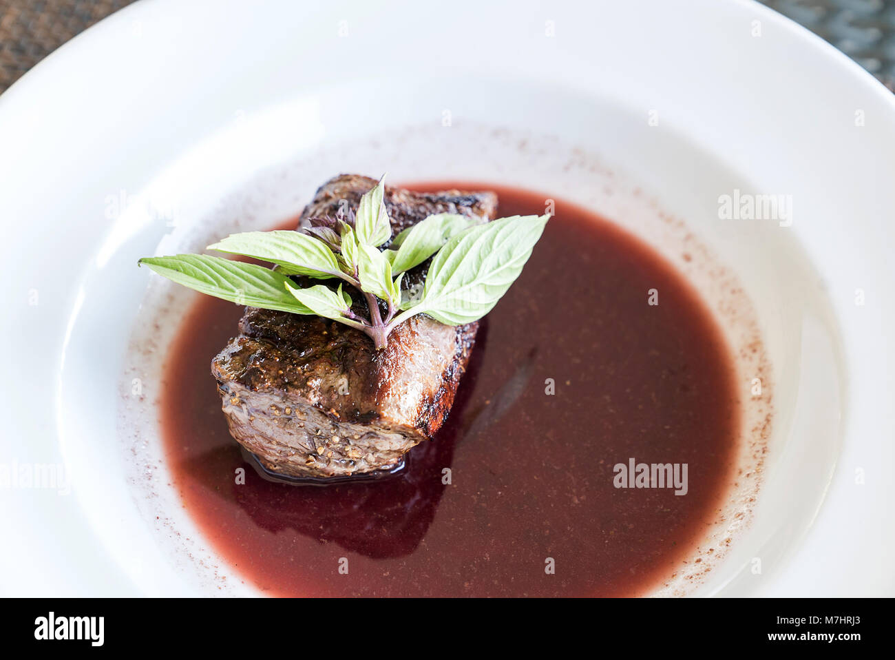 Grilled Beef Wagyu Fillet Mignon Stock Photo