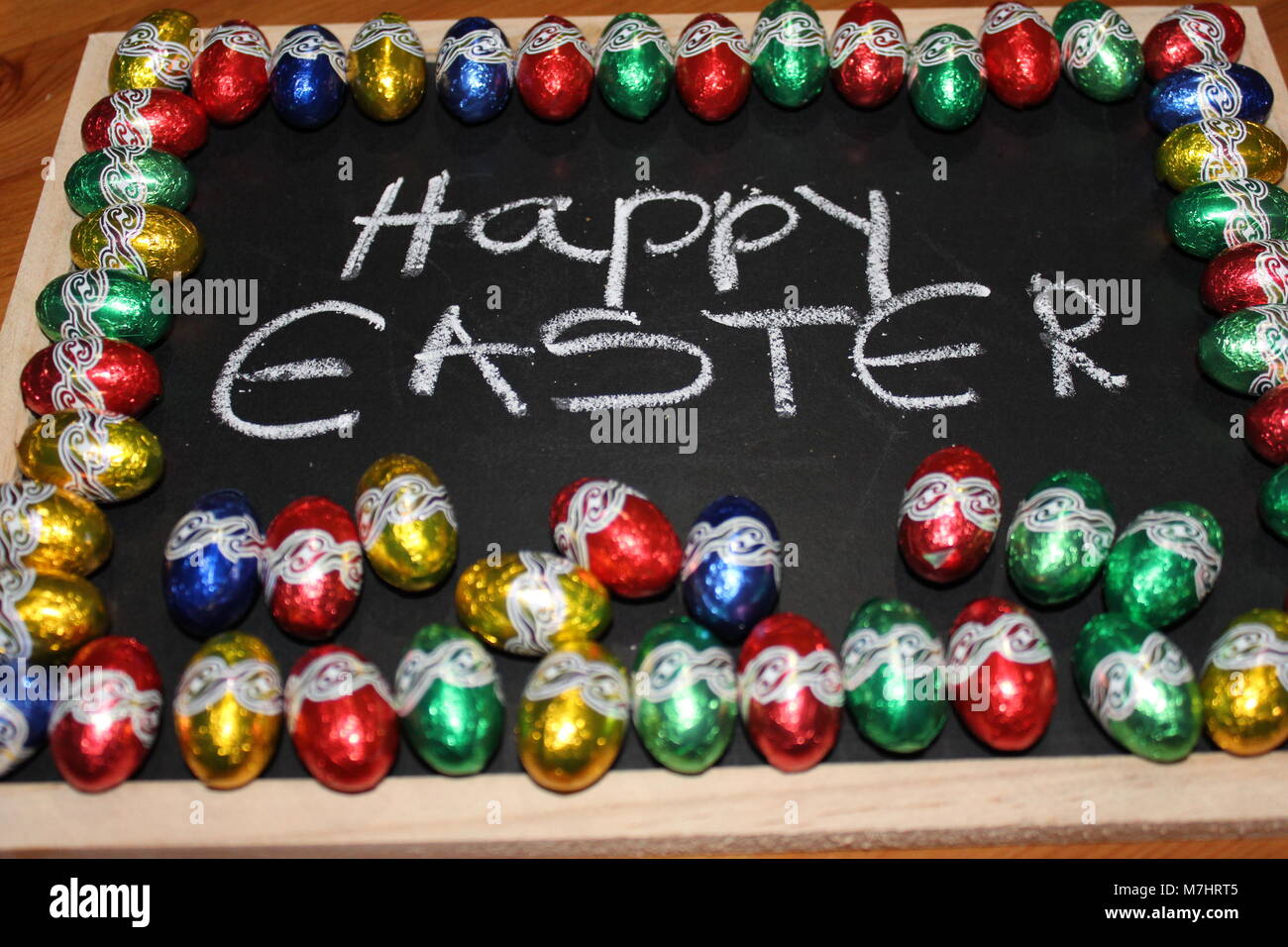 Happy easter bunny baby teething toy Stock Photo