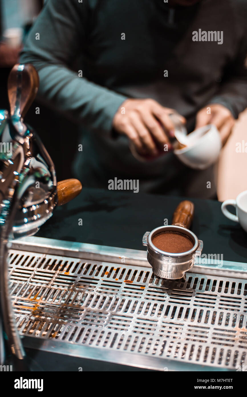 Barista Parepare Coffee Working Order Concept Stock Photo Alamy