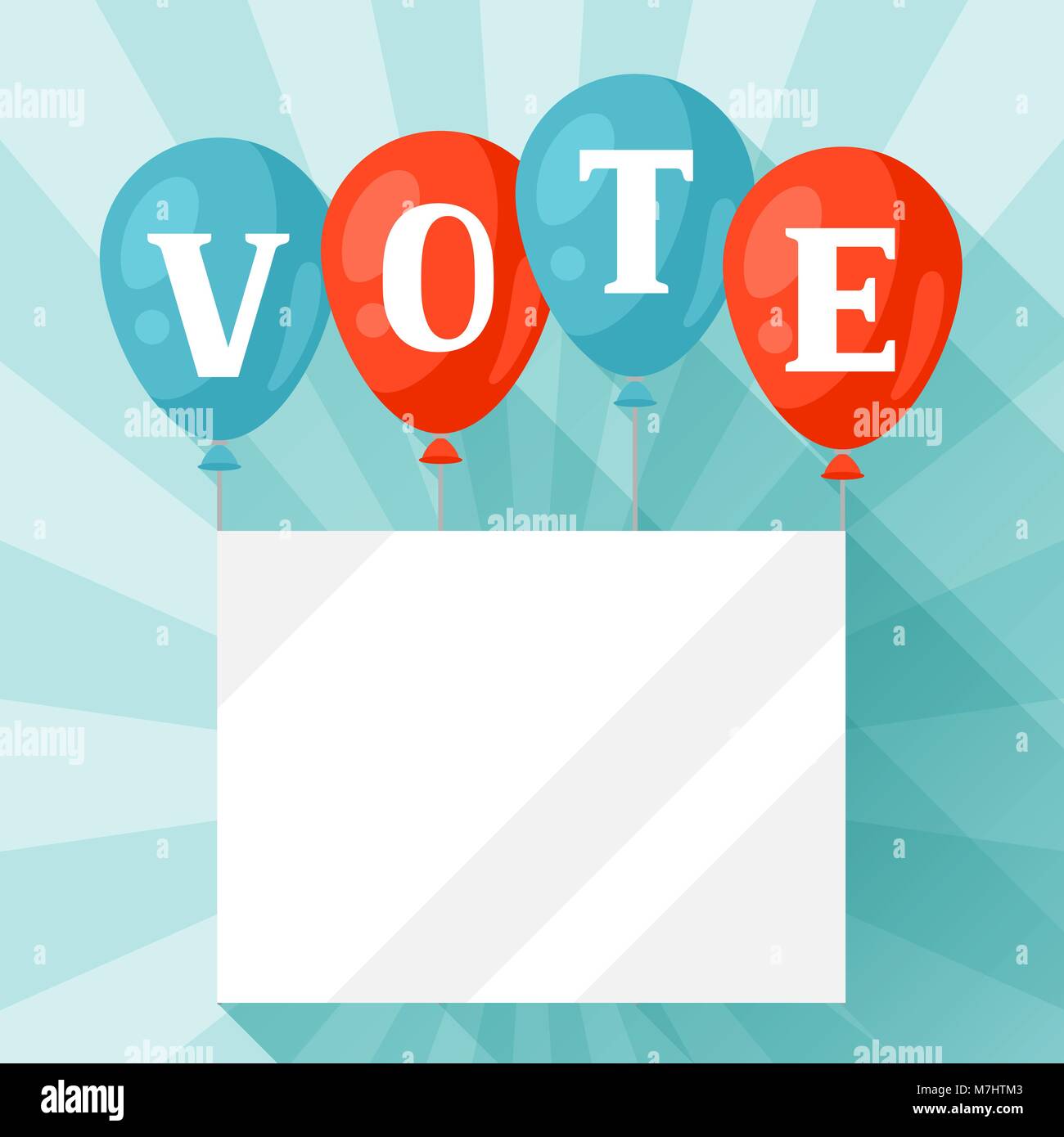 Balloons with appeal vote. Political elections illustration for banners, web sites, banners and flayers Stock Vector