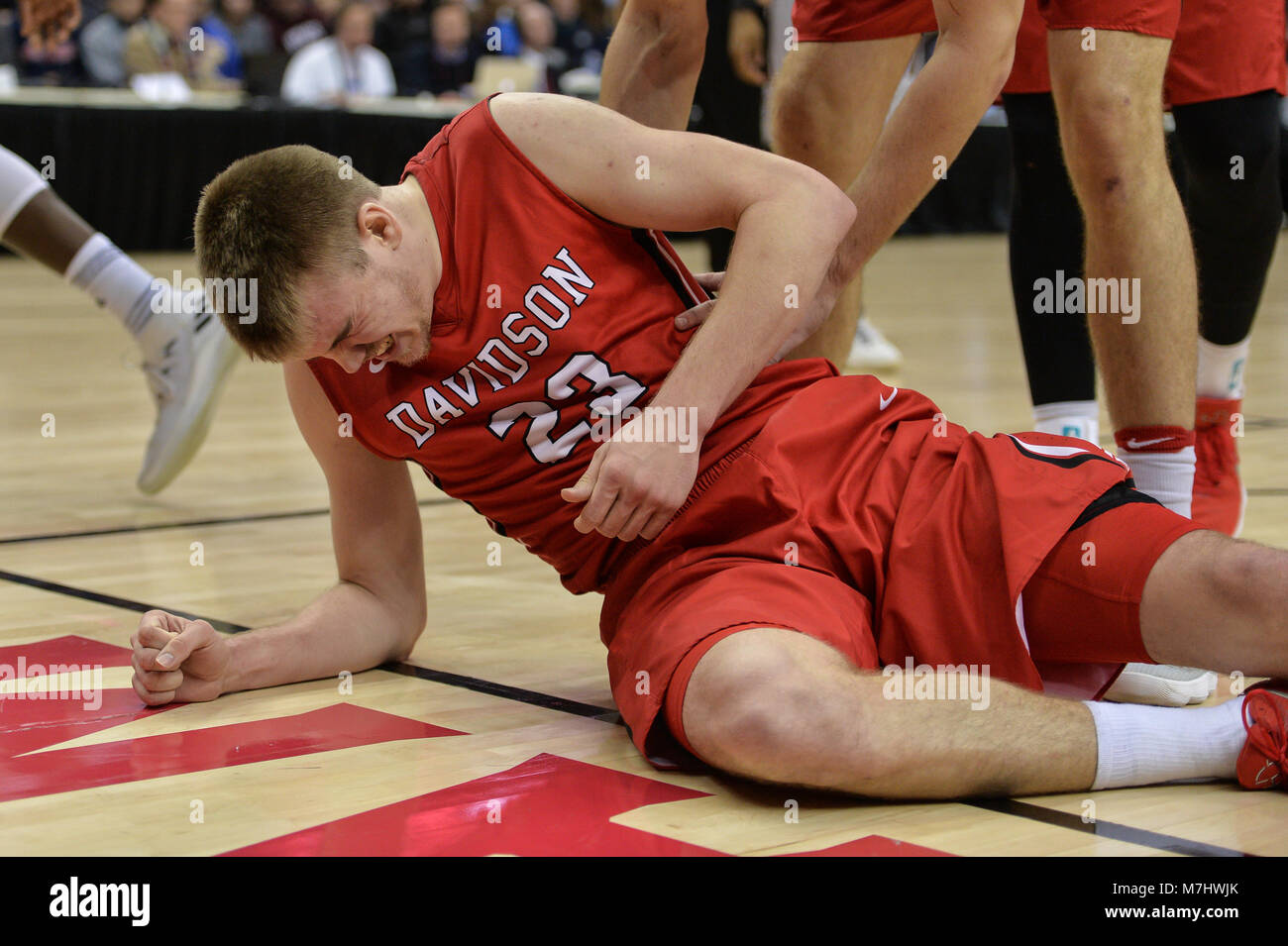 Washington, DC, USA. 10th Mar, 2018. PEYTON ALDRIDGE (23) grimaces in pain during the semi-final game held at Capital One Arena in Washington, DC. Credit: Amy Sanderson/ZUMA Wire/Alamy Live News Stock Photo